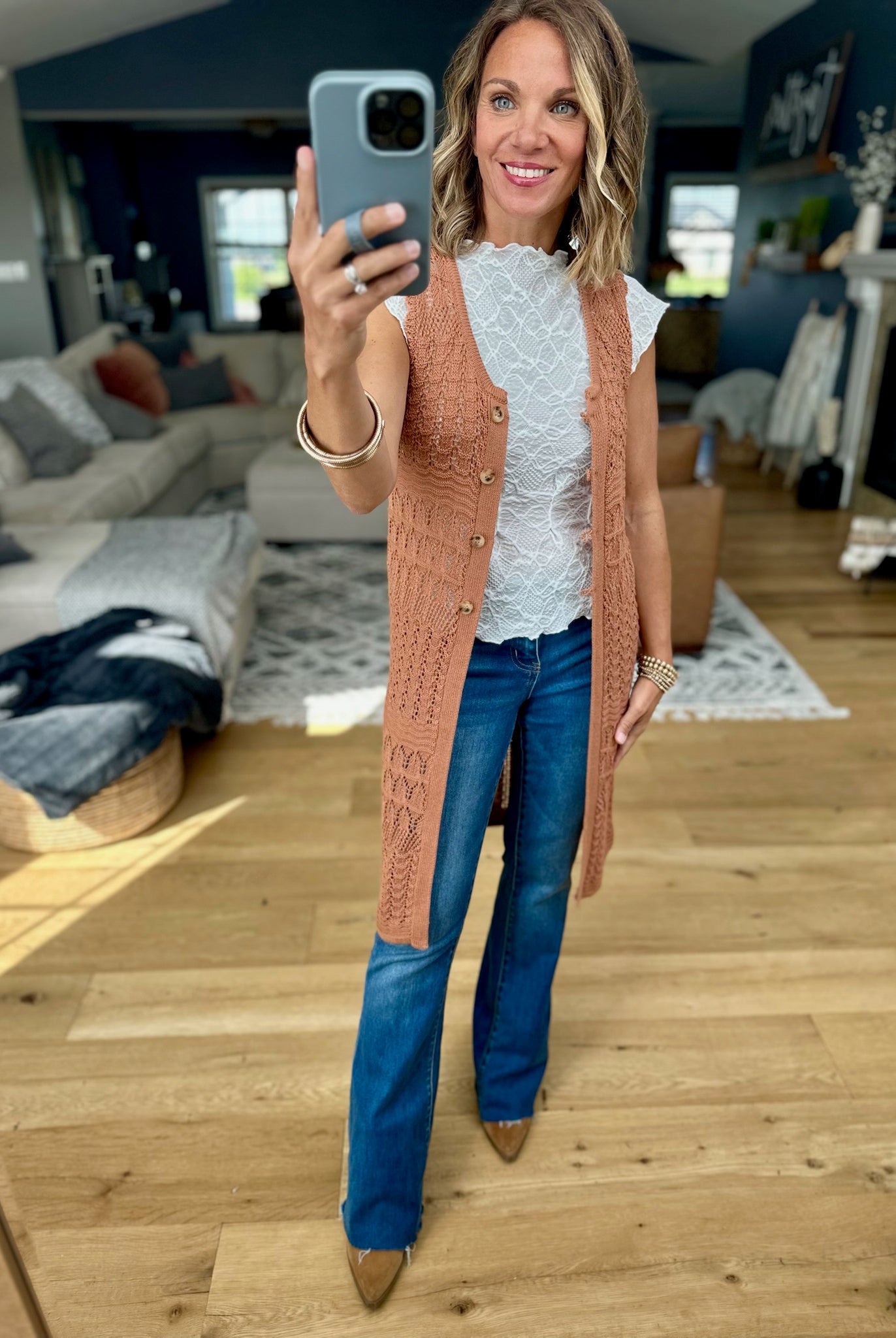 Threaded Moonlight Crochet Vest-Be Cool-Anna Kaytes Boutique, Women's Fashion Boutique in Grinnell, Iowa