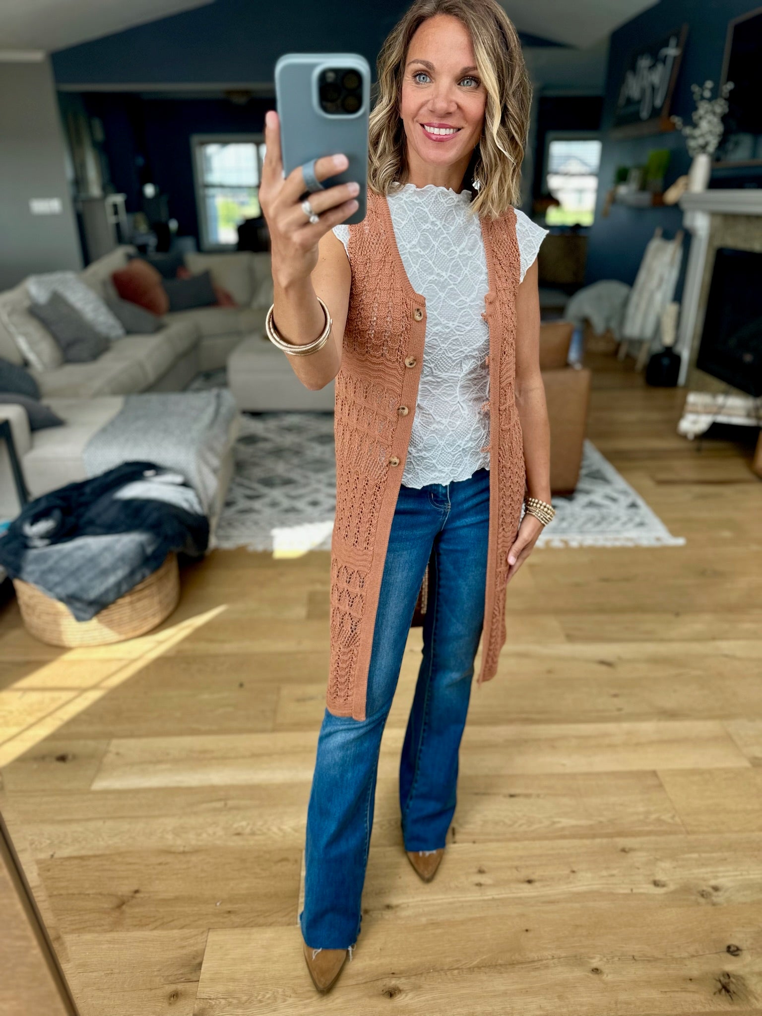 Threaded Moonlight Crochet Vest-Be Cool-Anna Kaytes Boutique, Women's Fashion Boutique in Grinnell, Iowa