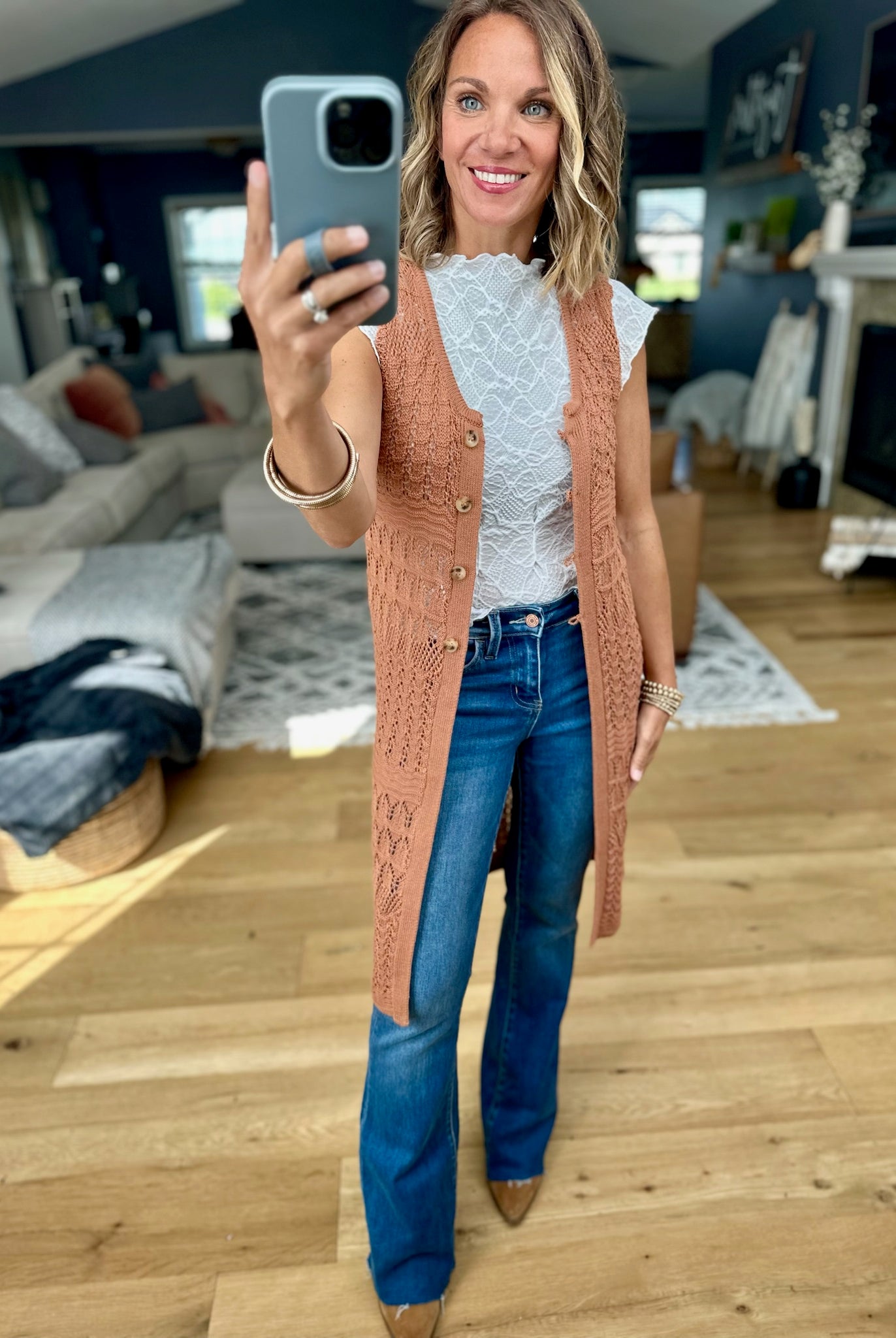 Threaded Moonlight Crochet Vest-Be Cool-Anna Kaytes Boutique, Women's Fashion Boutique in Grinnell, Iowa