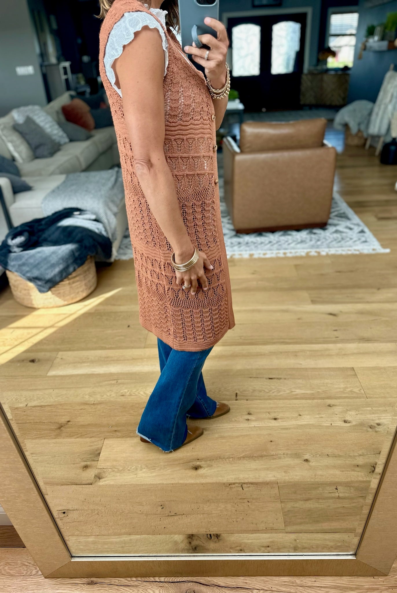 Threaded Moonlight Crochet Vest-Be Cool-Anna Kaytes Boutique, Women's Fashion Boutique in Grinnell, Iowa