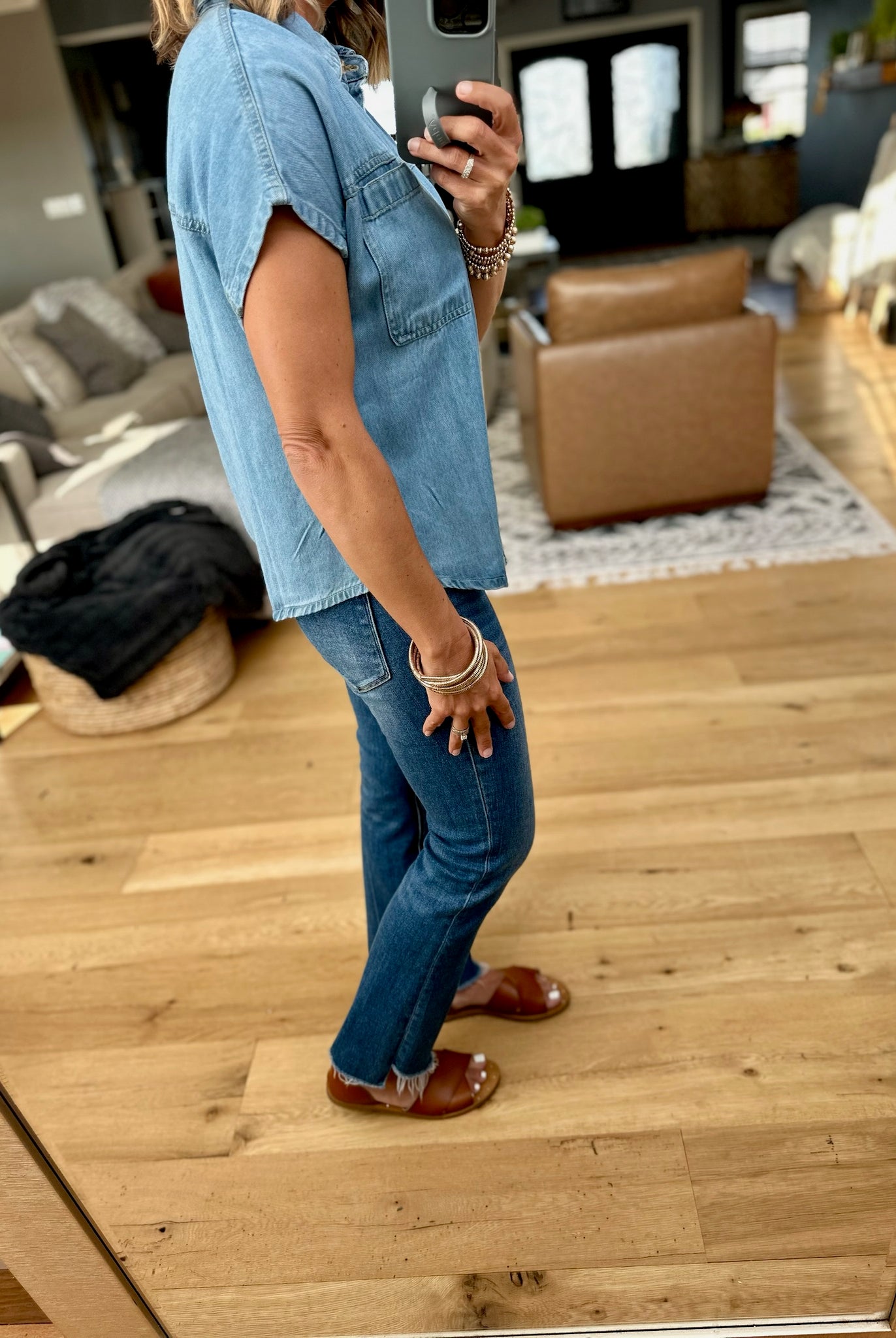 A Couple Things Button-Down Top-Blu Pepper-Anna Kaytes Boutique, Women's Fashion Boutique in Grinnell, Iowa