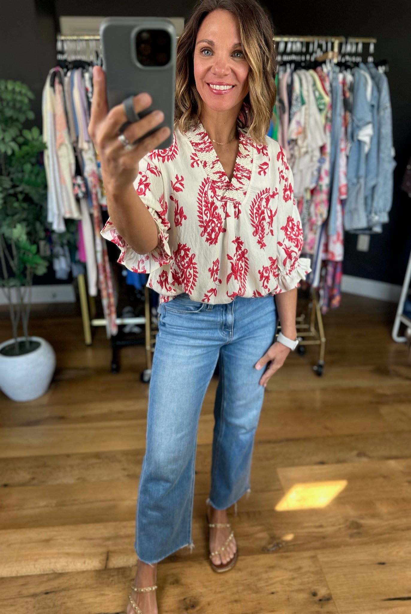 *PRE-ORDER - 3 WEEK TAT*Memories Of You Paisley Top-Short Sleeves-Umgee-Anna Kaytes Boutique, Women's Fashion Boutique in Grinnell, Iowa