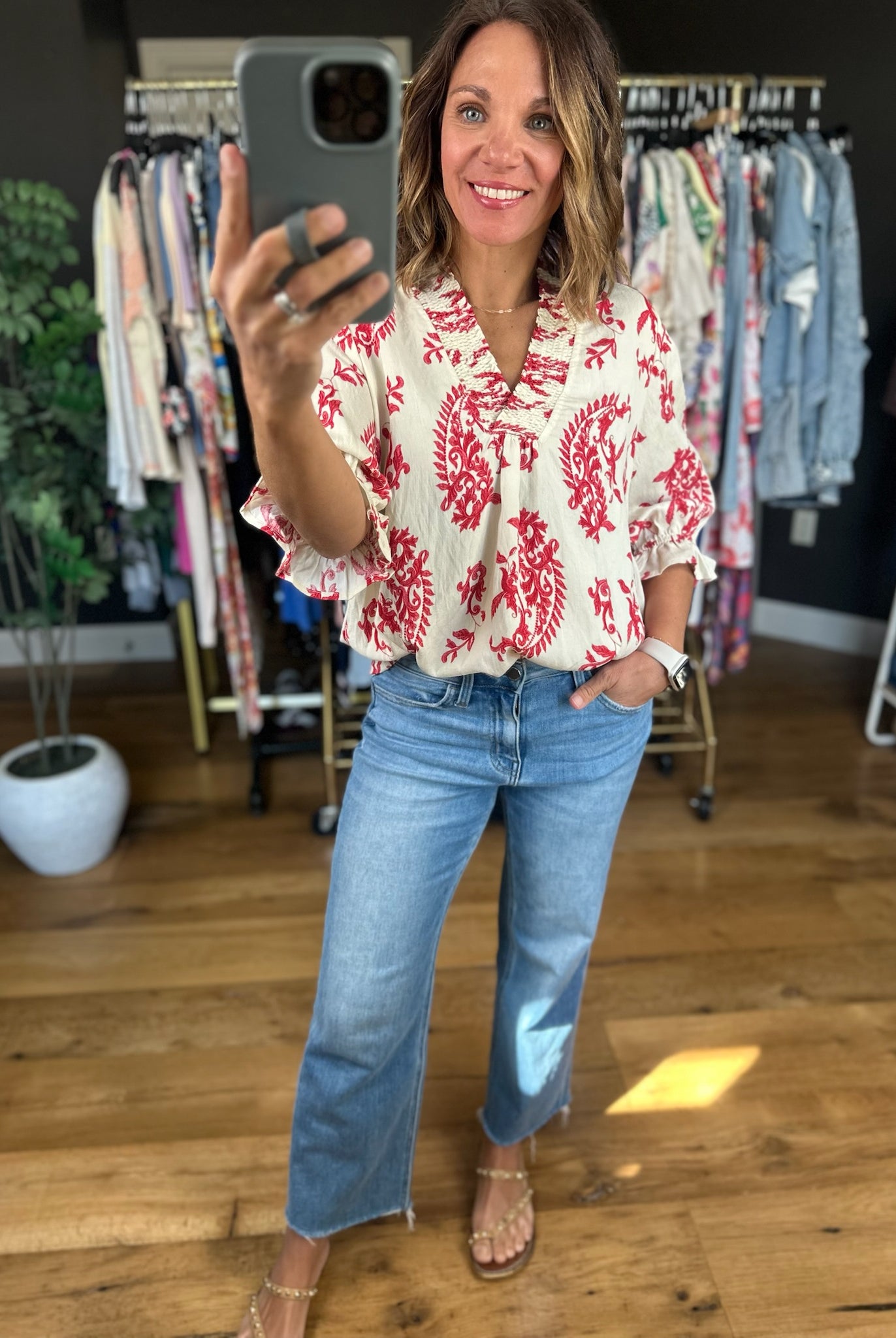 *PRE-ORDER - 3 WEEK TAT*Memories Of You Paisley Top-Short Sleeves-Umgee-Anna Kaytes Boutique, Women's Fashion Boutique in Grinnell, Iowa