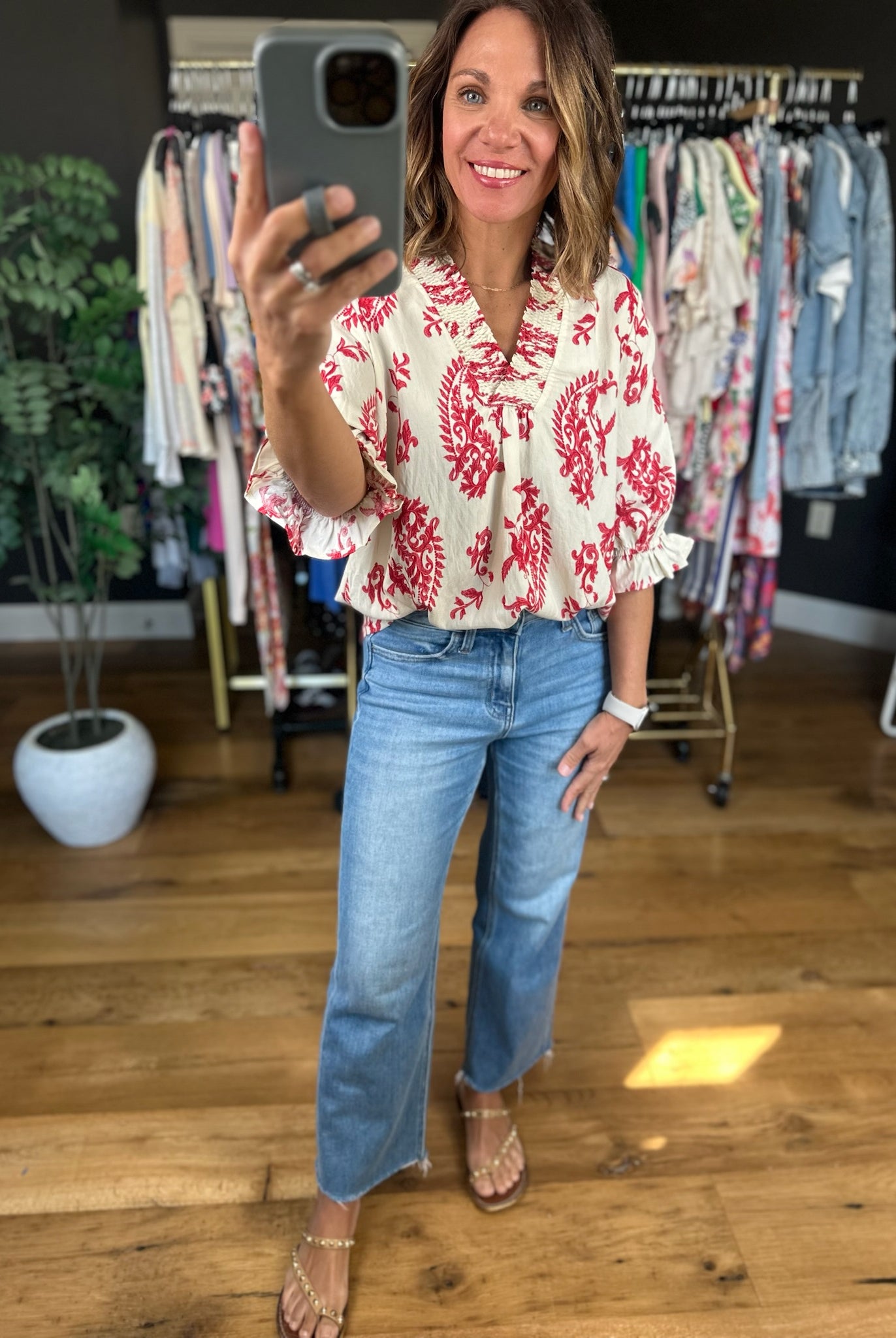 *PRE-ORDER - 3 WEEK TAT*Memories Of You Paisley Top-Short Sleeves-Umgee-Anna Kaytes Boutique, Women's Fashion Boutique in Grinnell, Iowa