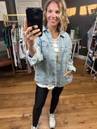The Harlow Boyfriend Denim Jacket-Jackets-Thread & Supply-Anna Kaytes Boutique, Women's Fashion Boutique in Grinnell, Iowa