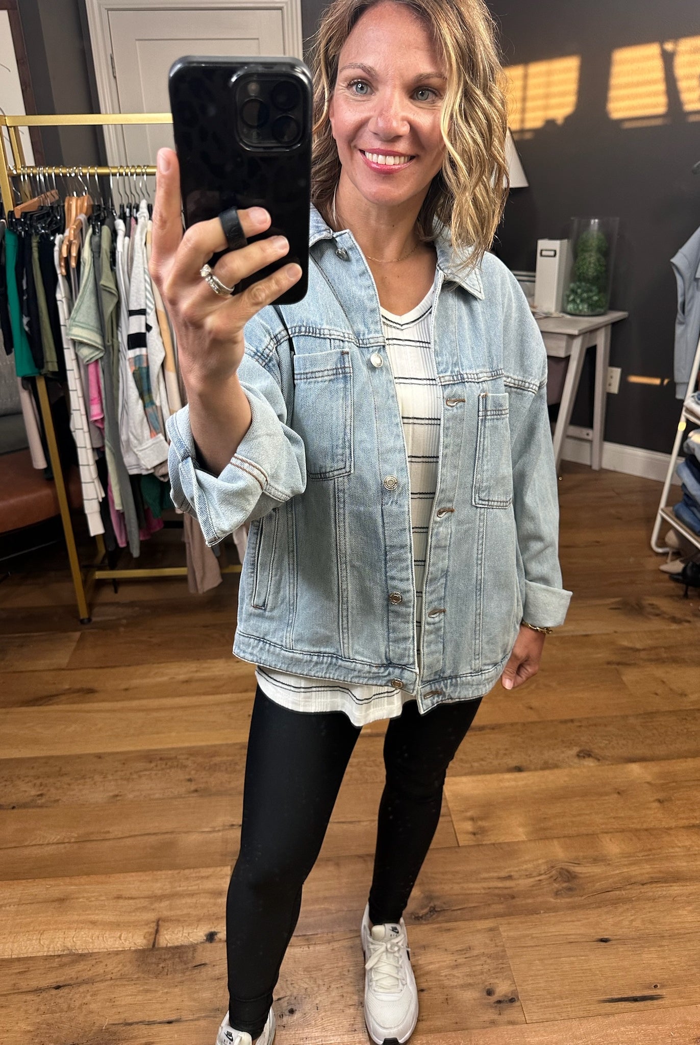The Harlow Boyfriend Denim Jacket-Jackets-Thread & Supply-Anna Kaytes Boutique, Women's Fashion Boutique in Grinnell, Iowa