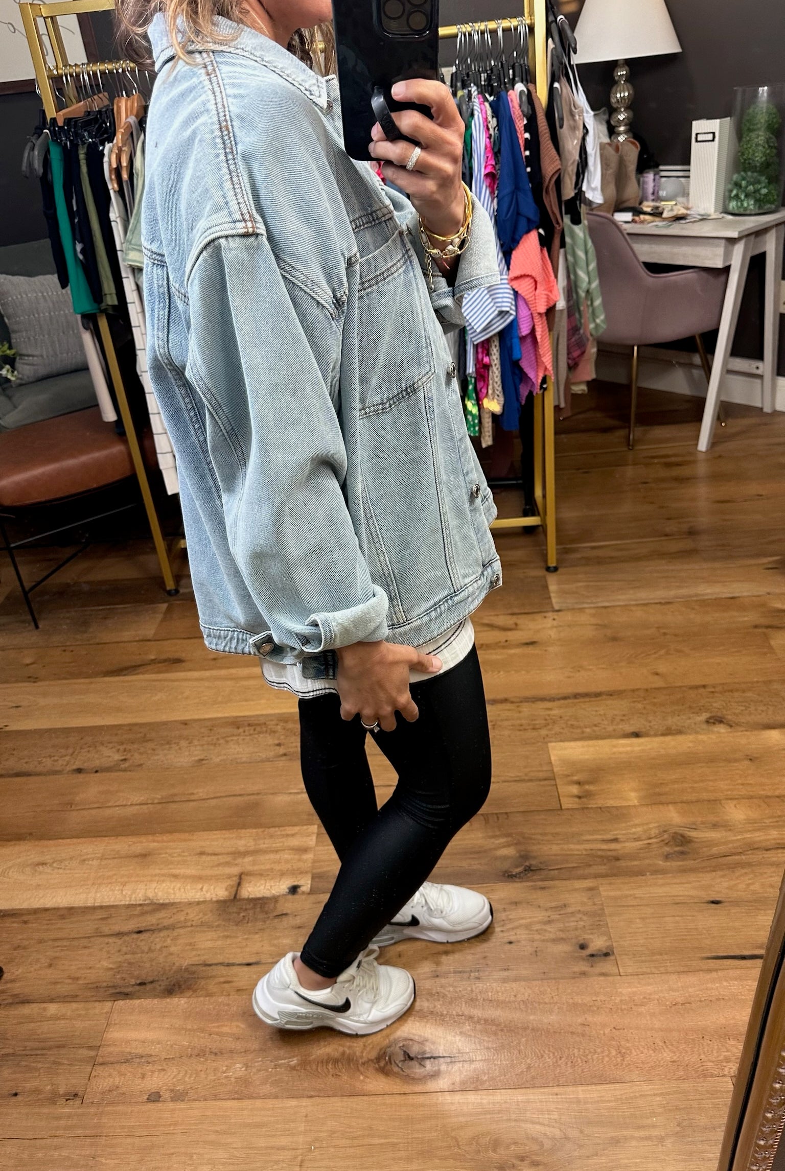 The Harlow Boyfriend Denim Jacket-Jackets-Thread & Supply-Anna Kaytes Boutique, Women's Fashion Boutique in Grinnell, Iowa