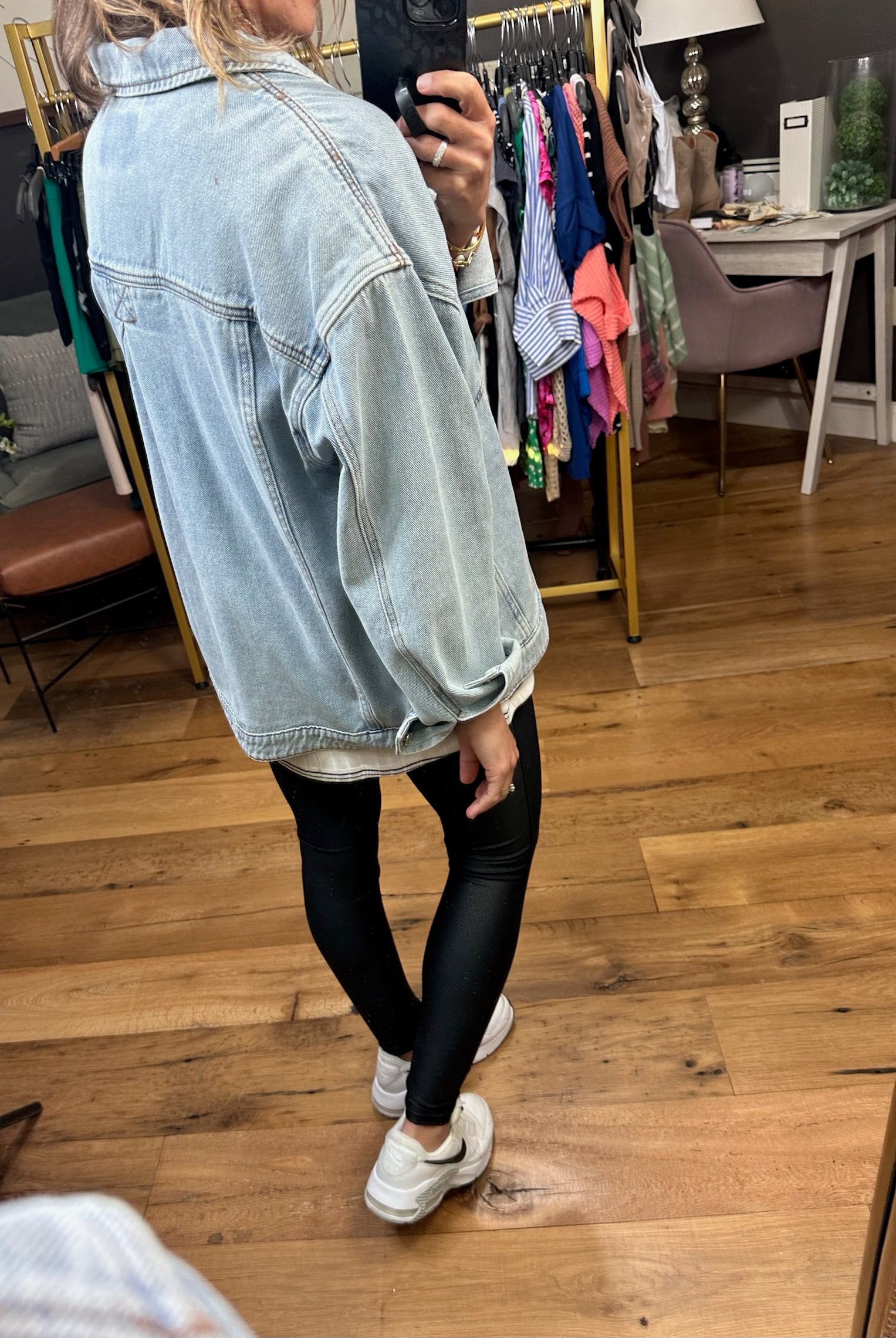 The Harlow Boyfriend Denim Jacket-Jackets-Thread & Supply-Anna Kaytes Boutique, Women's Fashion Boutique in Grinnell, Iowa