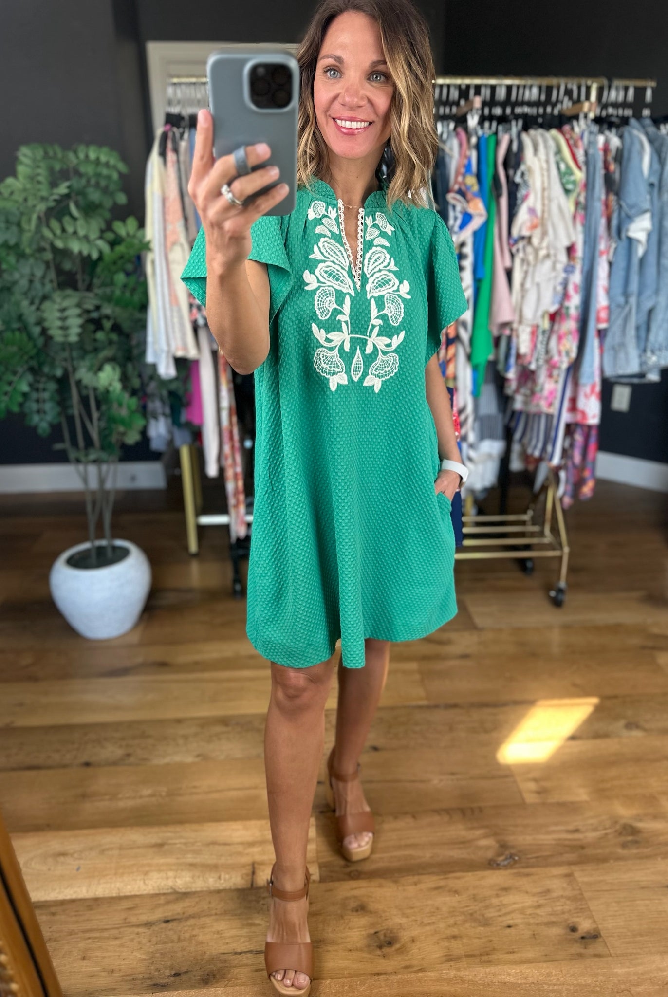 Calling For Summer Pocket Dress-Dresses-Umgee-Anna Kaytes Boutique, Women's Fashion Boutique in Grinnell, Iowa
