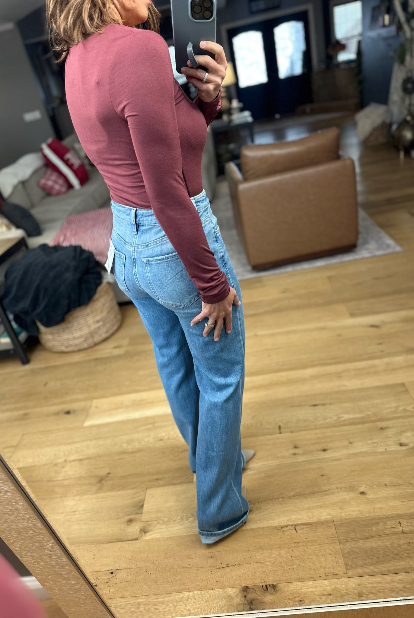 The Sage Double-Lined V-Neck Long Sleeve-Long Sleeves-Wasabi & Mint-Anna Kaytes Boutique, Women's Fashion Boutique in Grinnell, Iowa