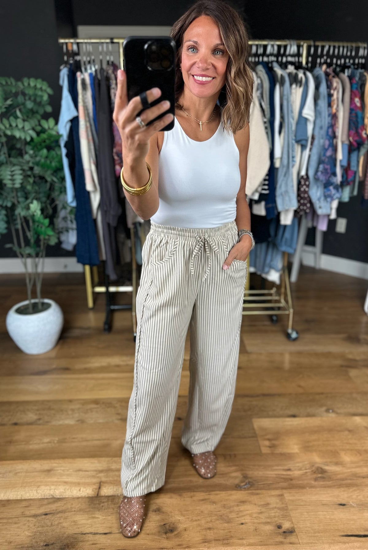 Loving Life Striped Pant-Pants-Wishlist-Anna Kaytes Boutique, Women's Fashion Boutique in Grinnell, Iowa