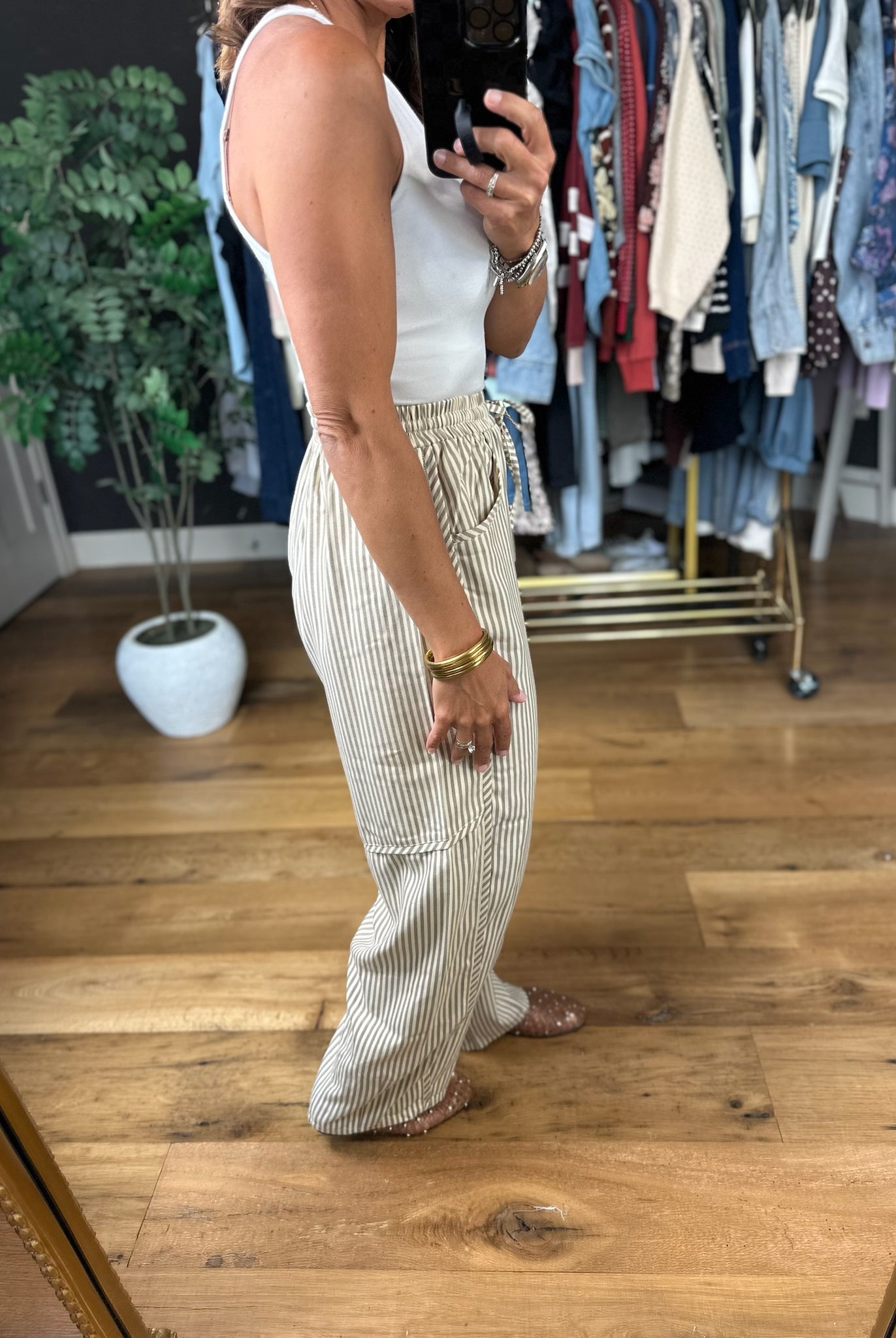 Loving Life Striped Pant-Pants-Wishlist-Anna Kaytes Boutique, Women's Fashion Boutique in Grinnell, Iowa