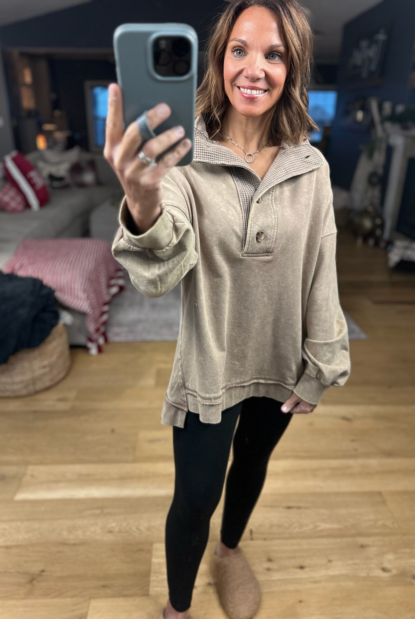 The Best Days Henley-Sweaters-Very J-Anna Kaytes Boutique, Women's Fashion Boutique in Grinnell, Iowa