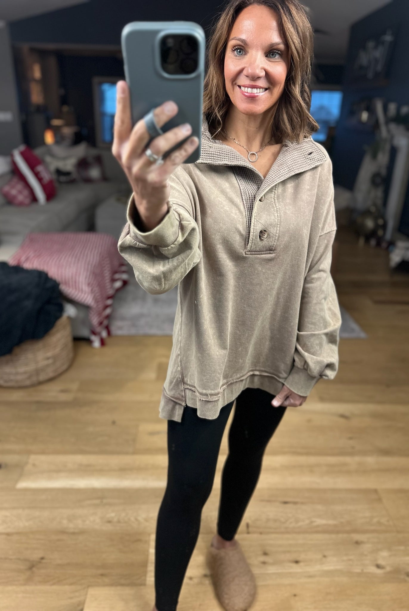 The Best Days Henley-Sweaters-Very J-Anna Kaytes Boutique, Women's Fashion Boutique in Grinnell, Iowa