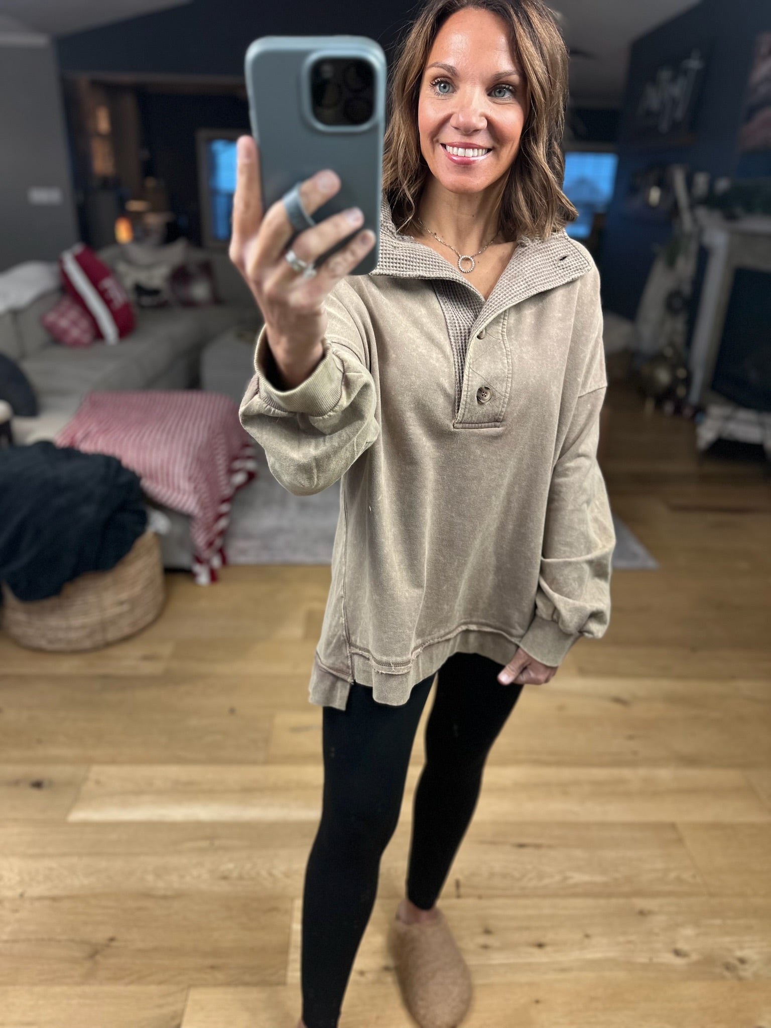 The Best Days Henley-Sweaters-Very J-Anna Kaytes Boutique, Women's Fashion Boutique in Grinnell, Iowa