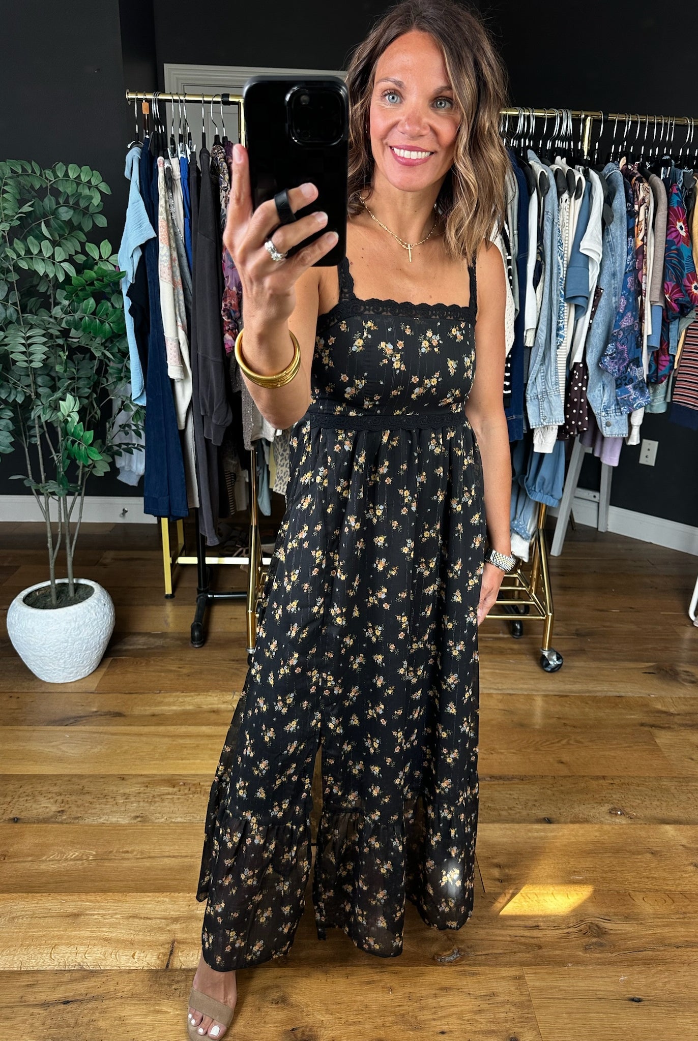 Catching My Breath Floral Dress-Dresses-Blu Pepper-Anna Kaytes Boutique, Women's Fashion Boutique in Grinnell, Iowa