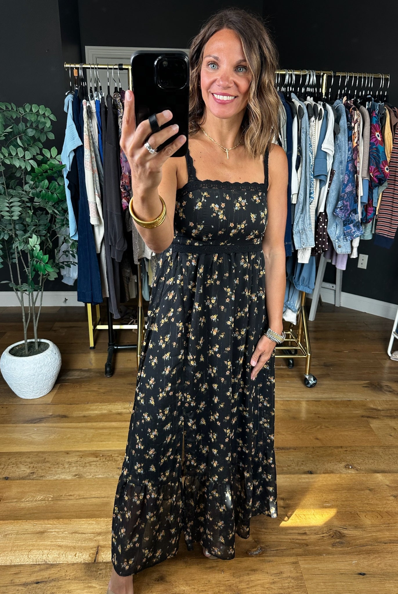 Catching My Breath Floral Dress-Dresses-Blu Pepper-Anna Kaytes Boutique, Women's Fashion Boutique in Grinnell, Iowa