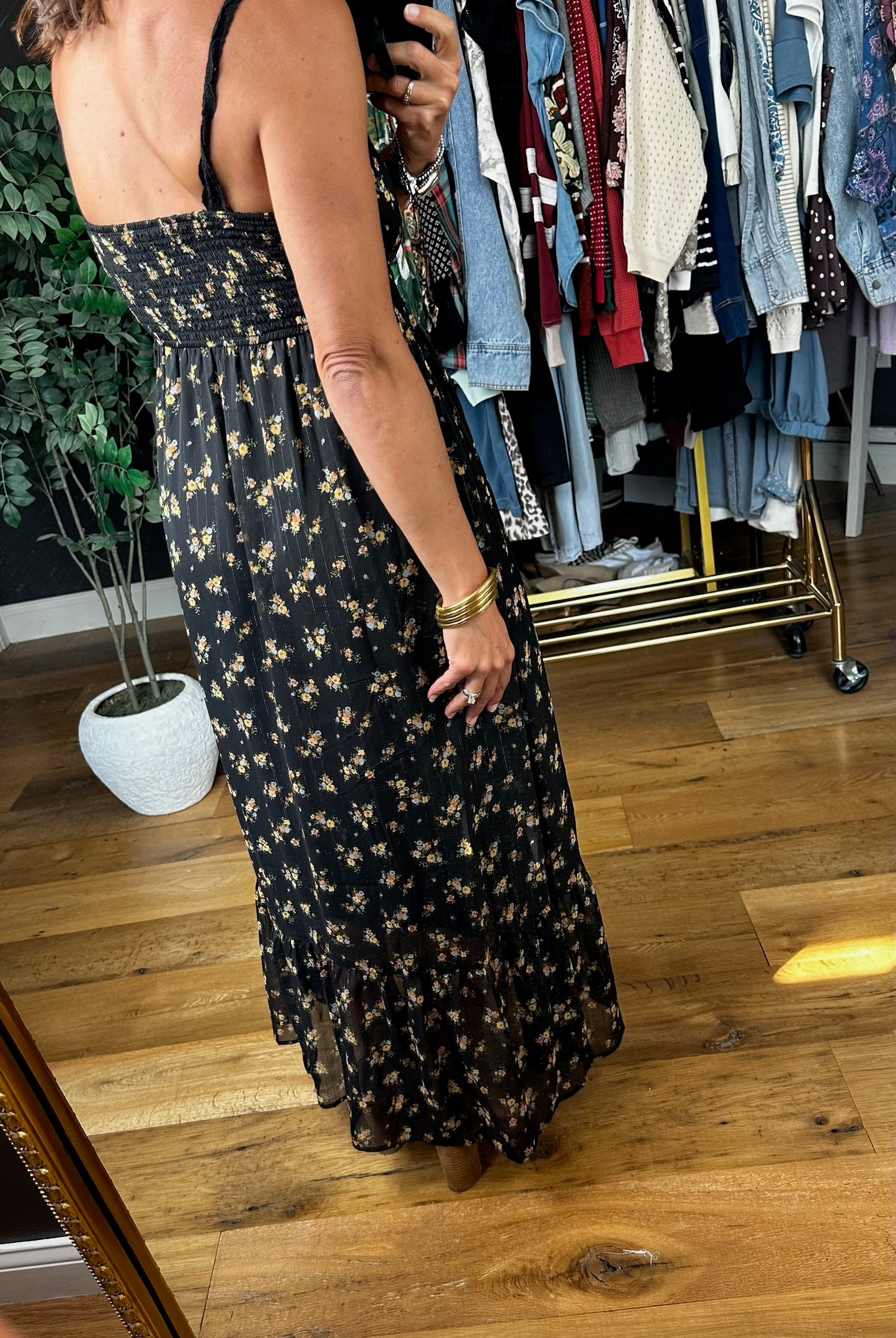 Catching My Breath Floral Dress-Dresses-Blu Pepper-Anna Kaytes Boutique, Women's Fashion Boutique in Grinnell, Iowa