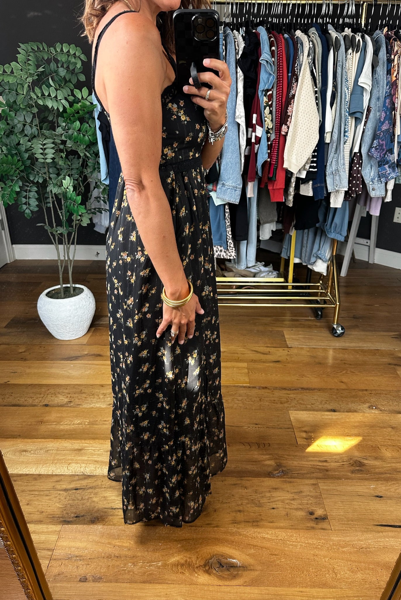 Catching My Breath Floral Dress-Dresses-Blu Pepper-Anna Kaytes Boutique, Women's Fashion Boutique in Grinnell, Iowa