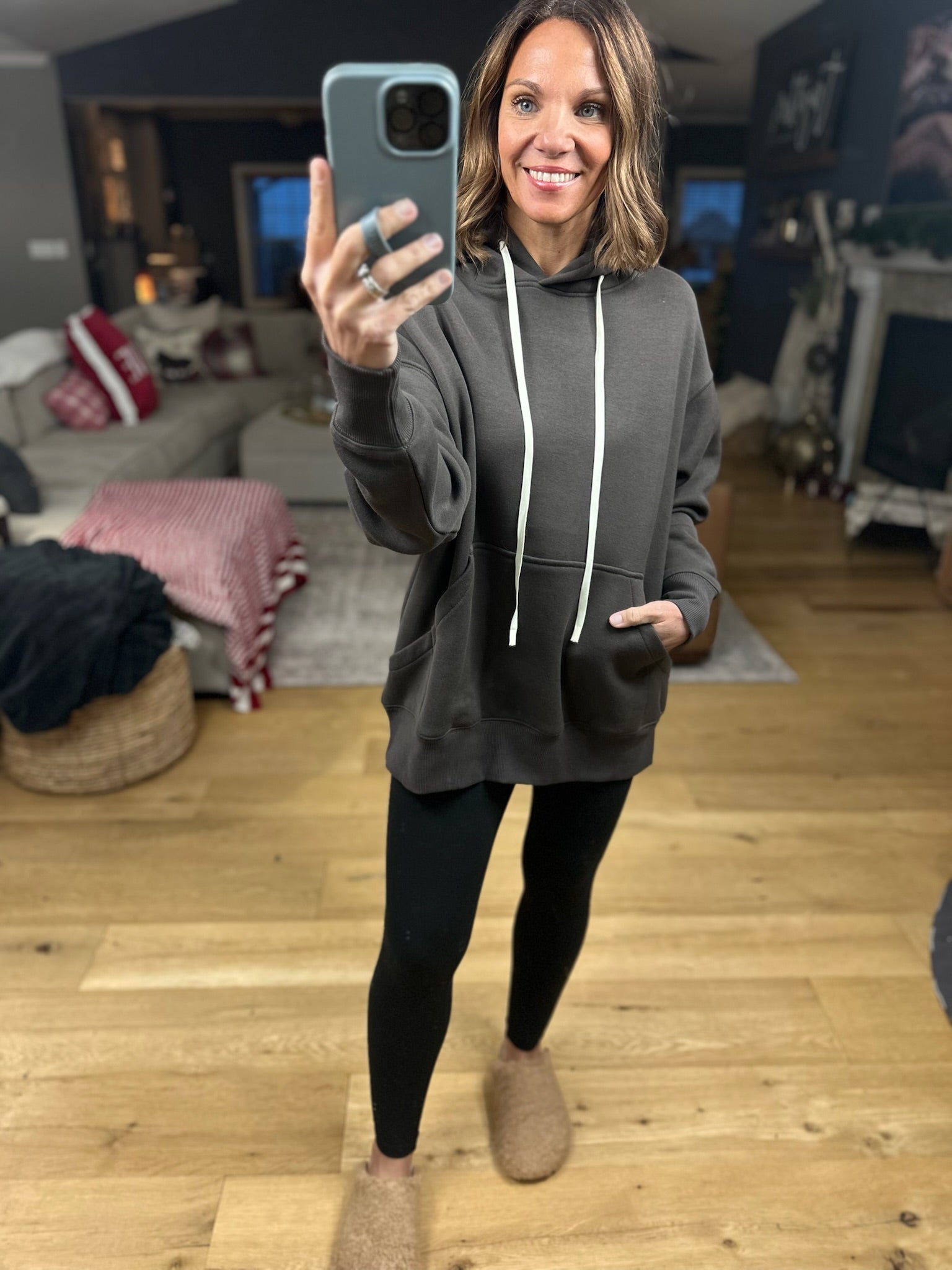 Daydreamer Pocket Hoodie-Sweaters-Mono B-Anna Kaytes Boutique, Women's Fashion Boutique in Grinnell, Iowa