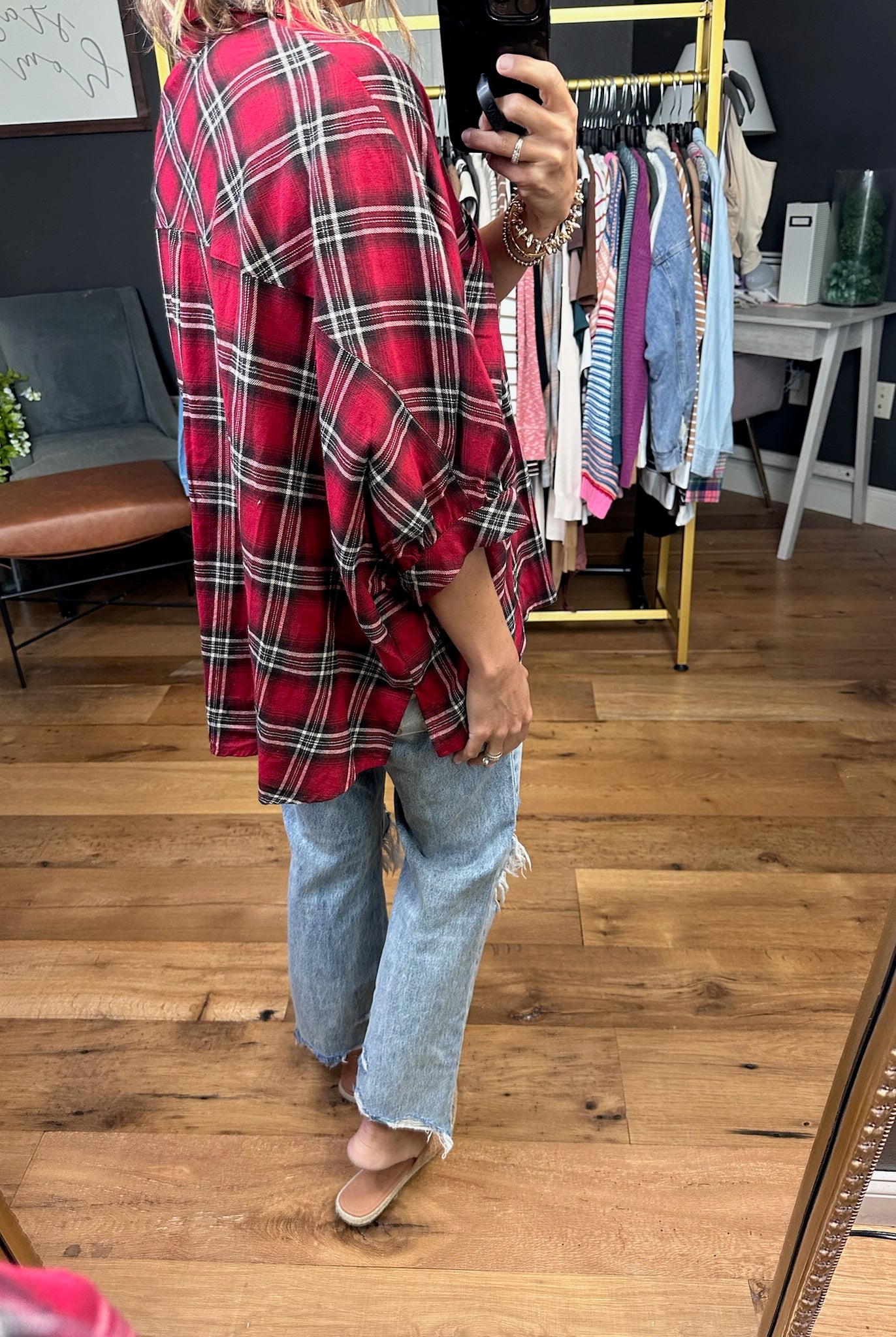 Defined Roles Plaid Button-Down Top - Multiple Options-Entro-Anna Kaytes Boutique, Women's Fashion Boutique in Grinnell, Iowa