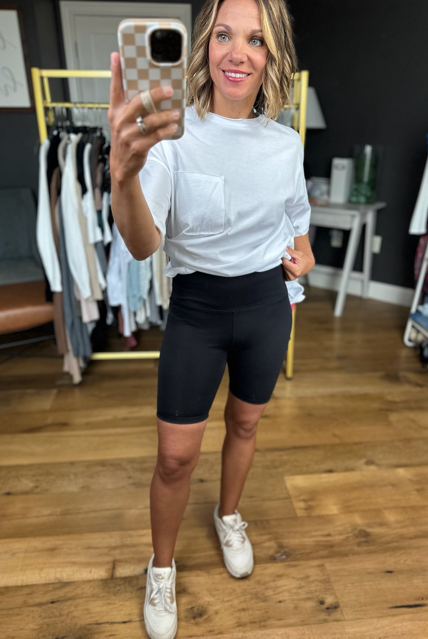 No Time Waisted Bike Short - Black-Mono B-Anna Kaytes Boutique, Women's Fashion Boutique in Grinnell, Iowa