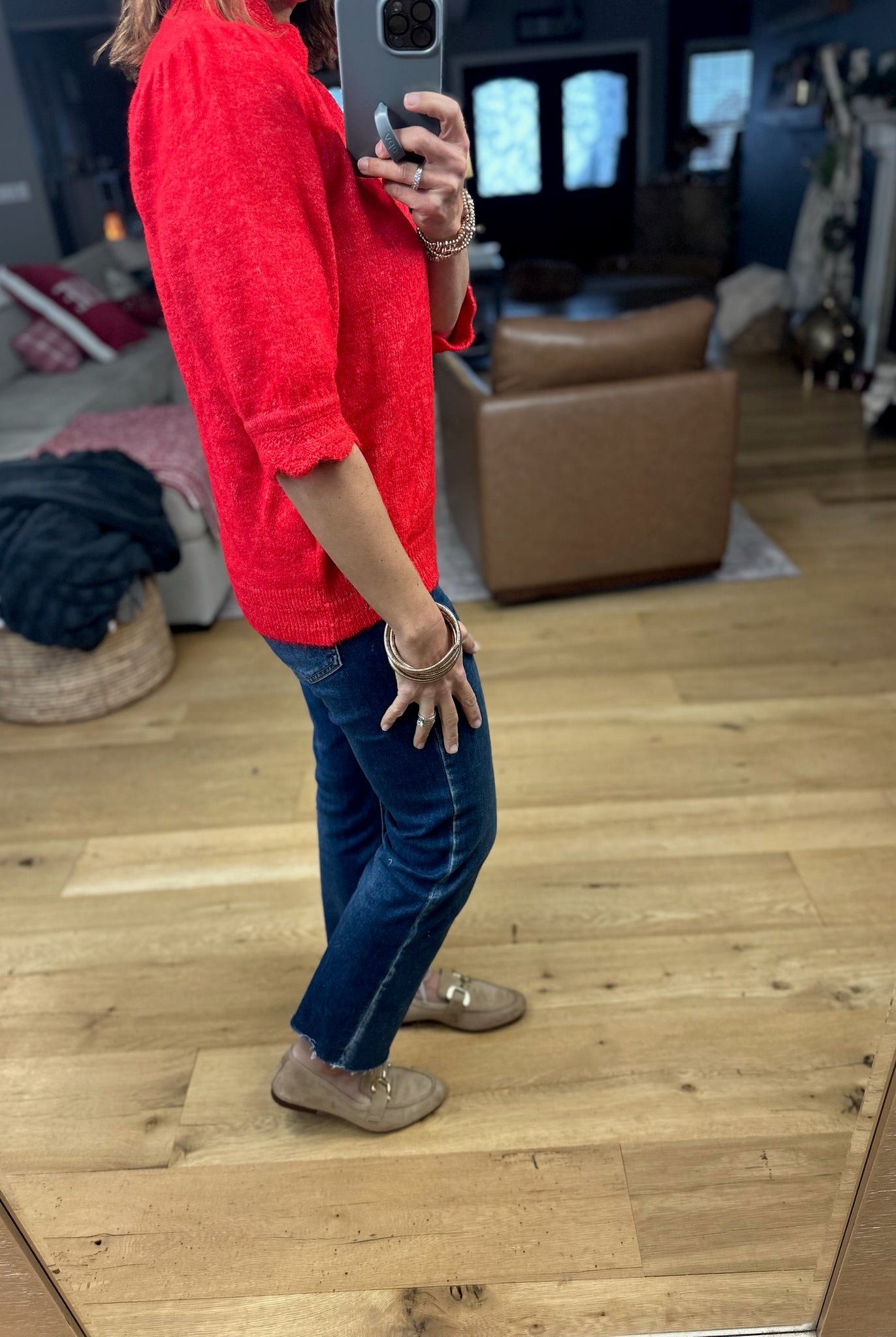 Close To Heaven Scalloped Knit Top-Sweaters-Vine & Love-Anna Kaytes Boutique, Women's Fashion Boutique in Grinnell, Iowa