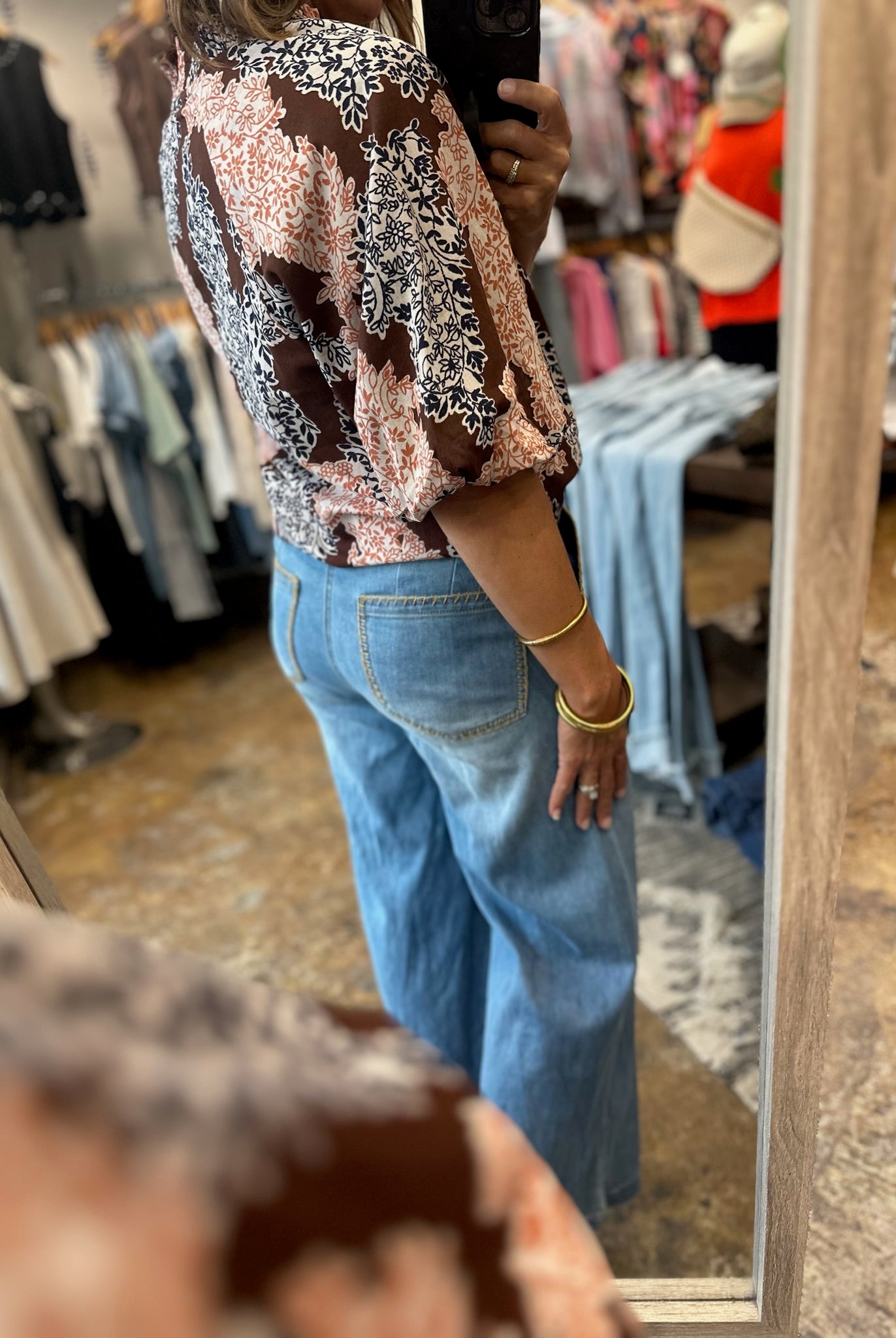 Colors Changing Floral Top-Short Sleeves-THML-Anna Kaytes Boutique, Women's Fashion Boutique in Grinnell, Iowa