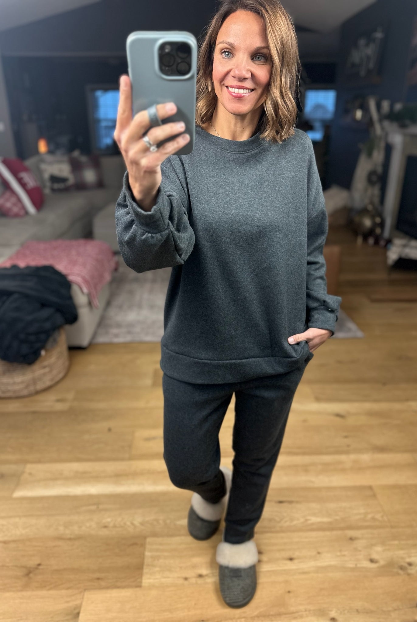 Home Alone Soft-Lining Lounge Set-Sweaters-Cherish-Anna Kaytes Boutique, Women's Fashion Boutique in Grinnell, Iowa