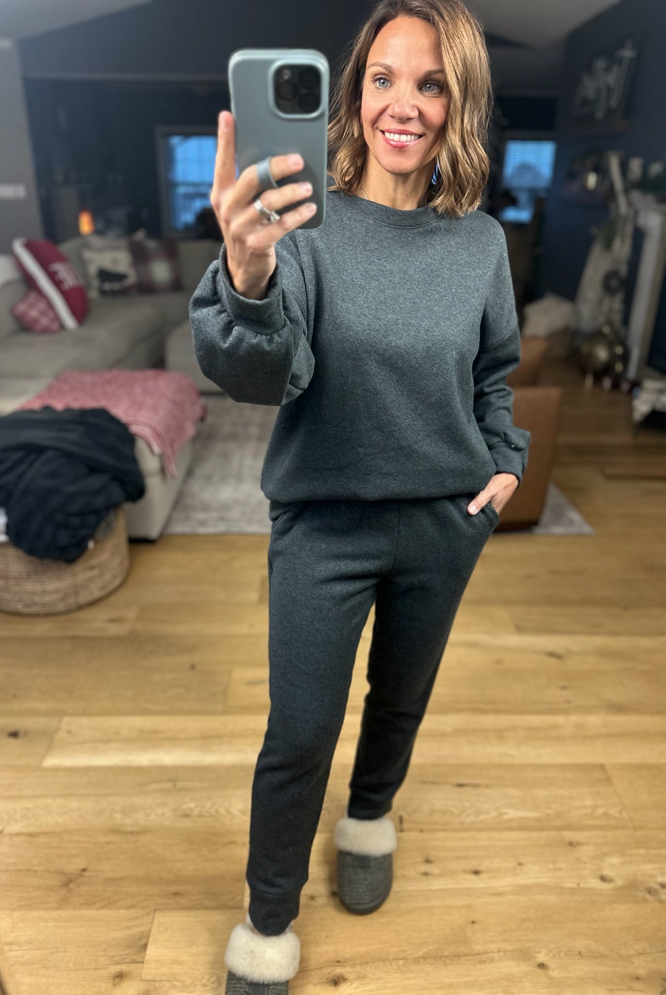 Home Alone Soft-Lining Lounge Set-Sweaters-Cherish-Anna Kaytes Boutique, Women's Fashion Boutique in Grinnell, Iowa