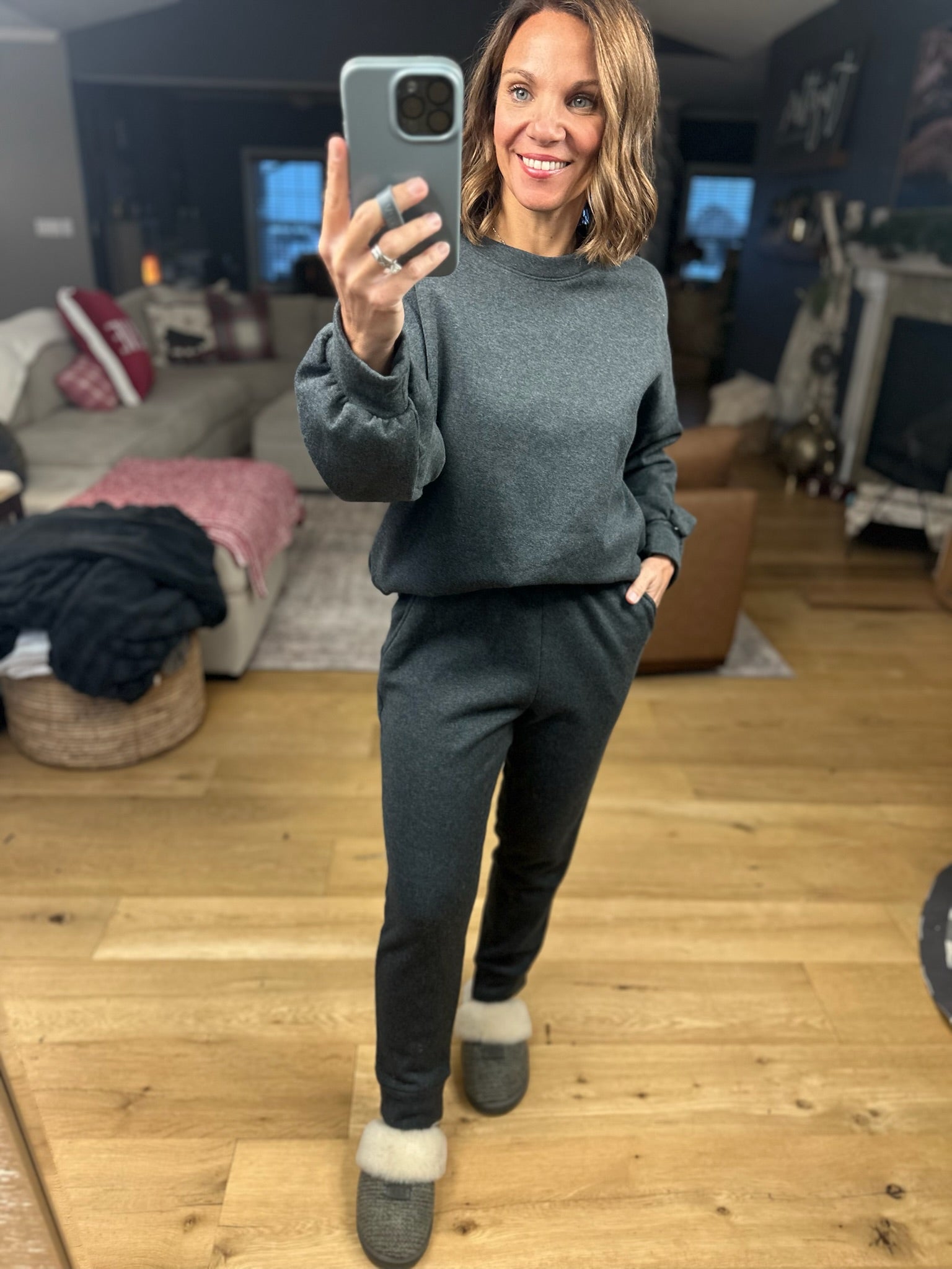 Home Alone Soft-Lining Lounge Set-Sweaters-Cherish-Anna Kaytes Boutique, Women's Fashion Boutique in Grinnell, Iowa