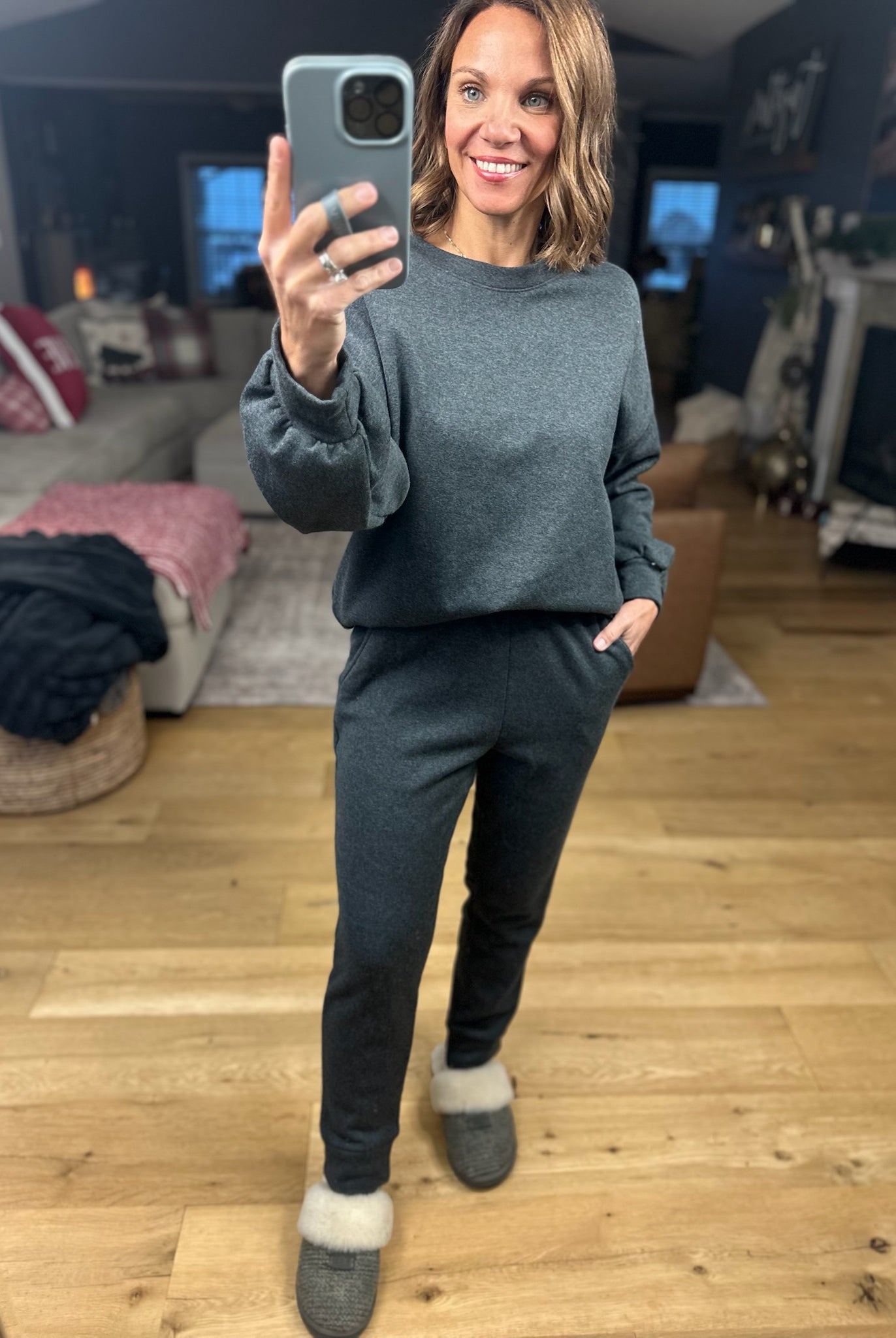 Home Alone Soft-Lining Lounge Set-Sweaters-Cherish-Anna Kaytes Boutique, Women's Fashion Boutique in Grinnell, Iowa