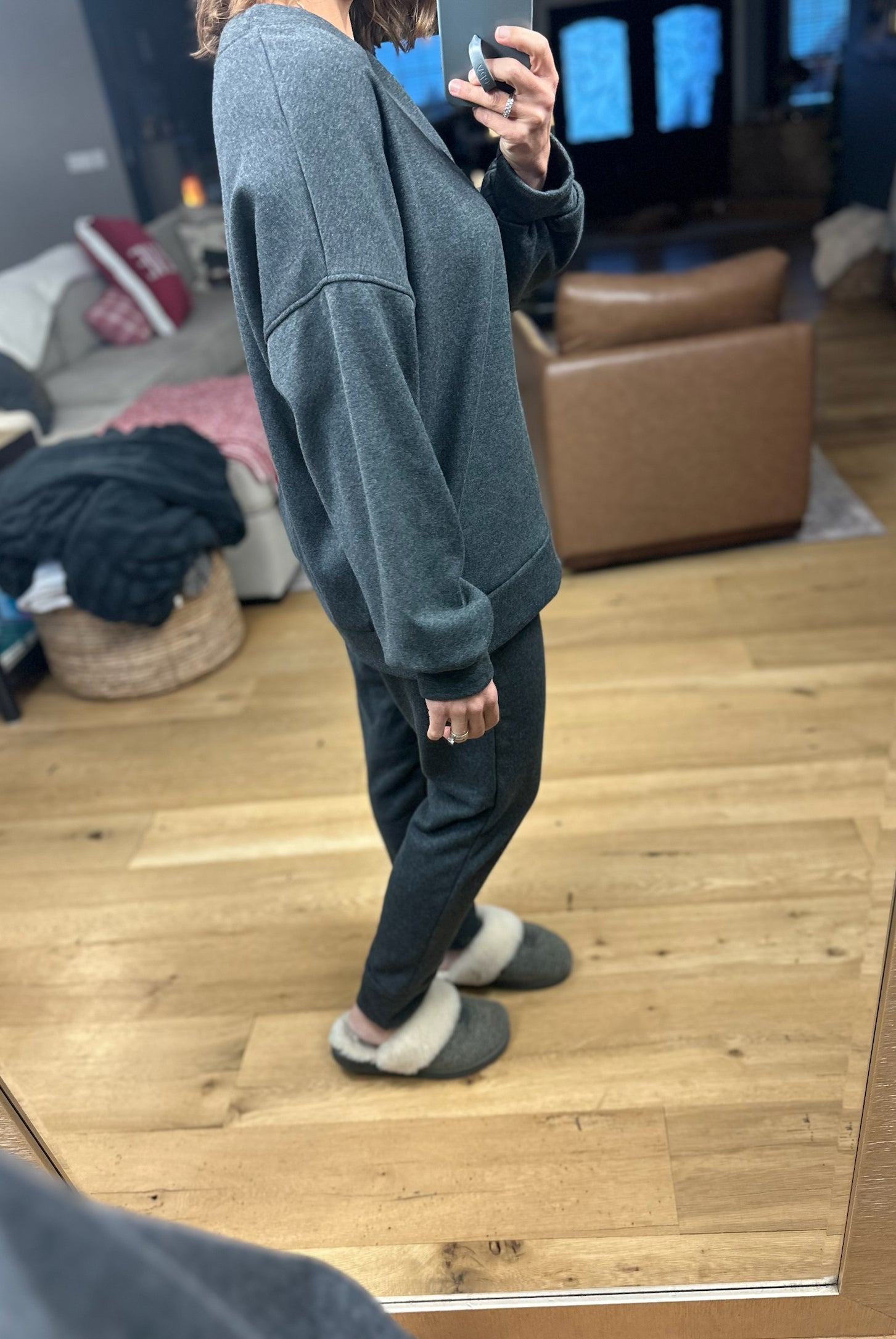 Home Alone Soft-Lining Lounge Set-Sweaters-Cherish-Anna Kaytes Boutique, Women's Fashion Boutique in Grinnell, Iowa