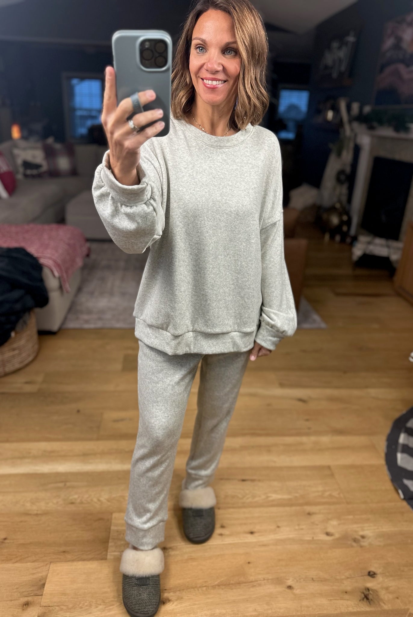 Home Alone Soft-Lining Lounge Set-Sweaters-Cherish-Anna Kaytes Boutique, Women's Fashion Boutique in Grinnell, Iowa