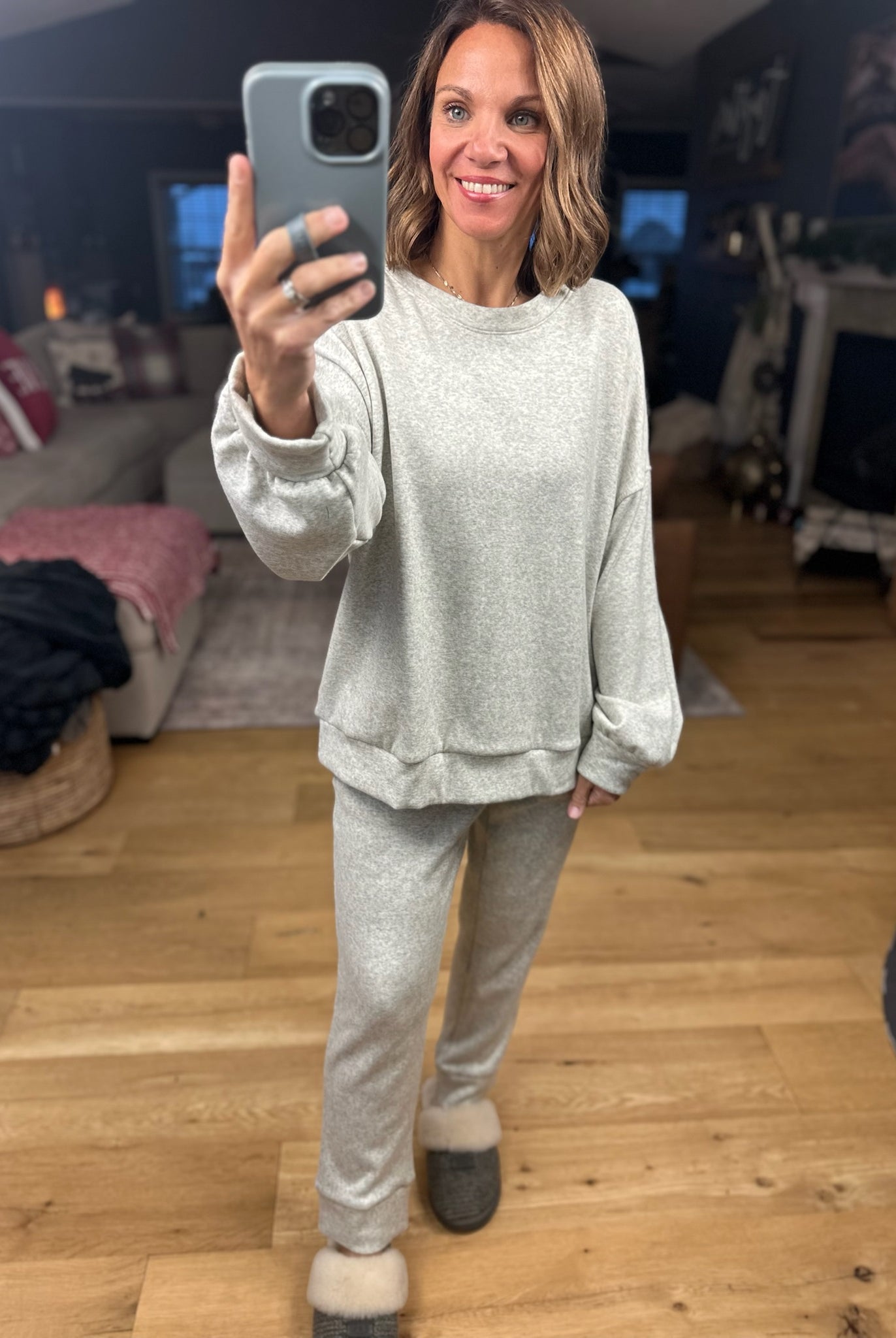 Home Alone Soft-Lining Lounge Set-Sweaters-Cherish-Anna Kaytes Boutique, Women's Fashion Boutique in Grinnell, Iowa