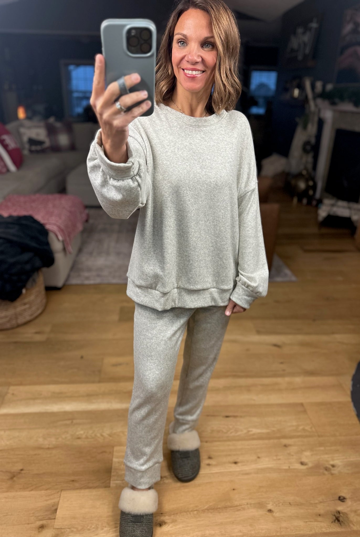 Home Alone Soft-Lining Lounge Set-Sweaters-Cherish-Anna Kaytes Boutique, Women's Fashion Boutique in Grinnell, Iowa