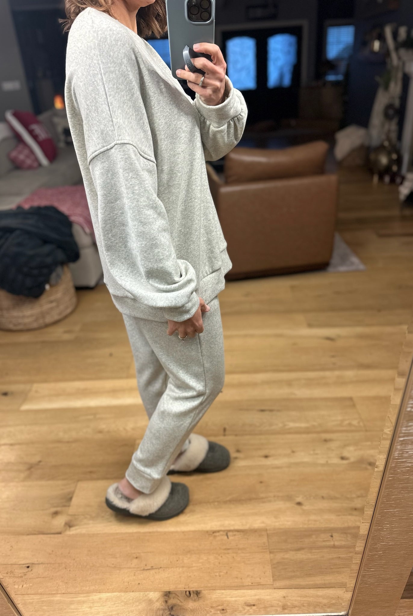 Home Alone Soft-Lining Lounge Set-Sweaters-Cherish-Anna Kaytes Boutique, Women's Fashion Boutique in Grinnell, Iowa