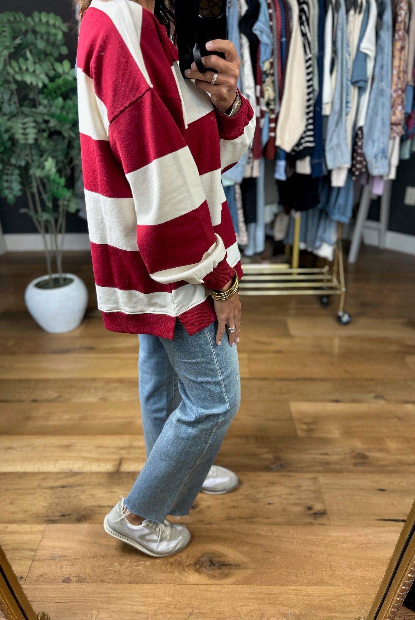 **PRE-ORDER**My Hero Oversized Wide Stripe Crewneck - Multiple colors**ETA 9/17-Sweaters-JOA-Anna Kaytes Boutique, Women's Fashion Boutique in Grinnell, Iowa