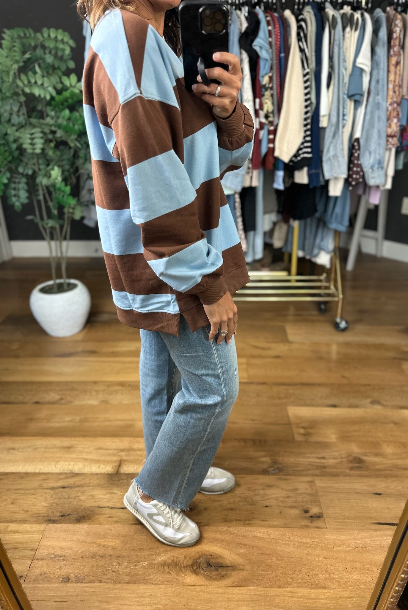 **PRE-ORDER**My Hero Oversized Wide Stripe Crewneck - Multiple colors**ETA 9/17-Sweaters-JOA-Anna Kaytes Boutique, Women's Fashion Boutique in Grinnell, Iowa