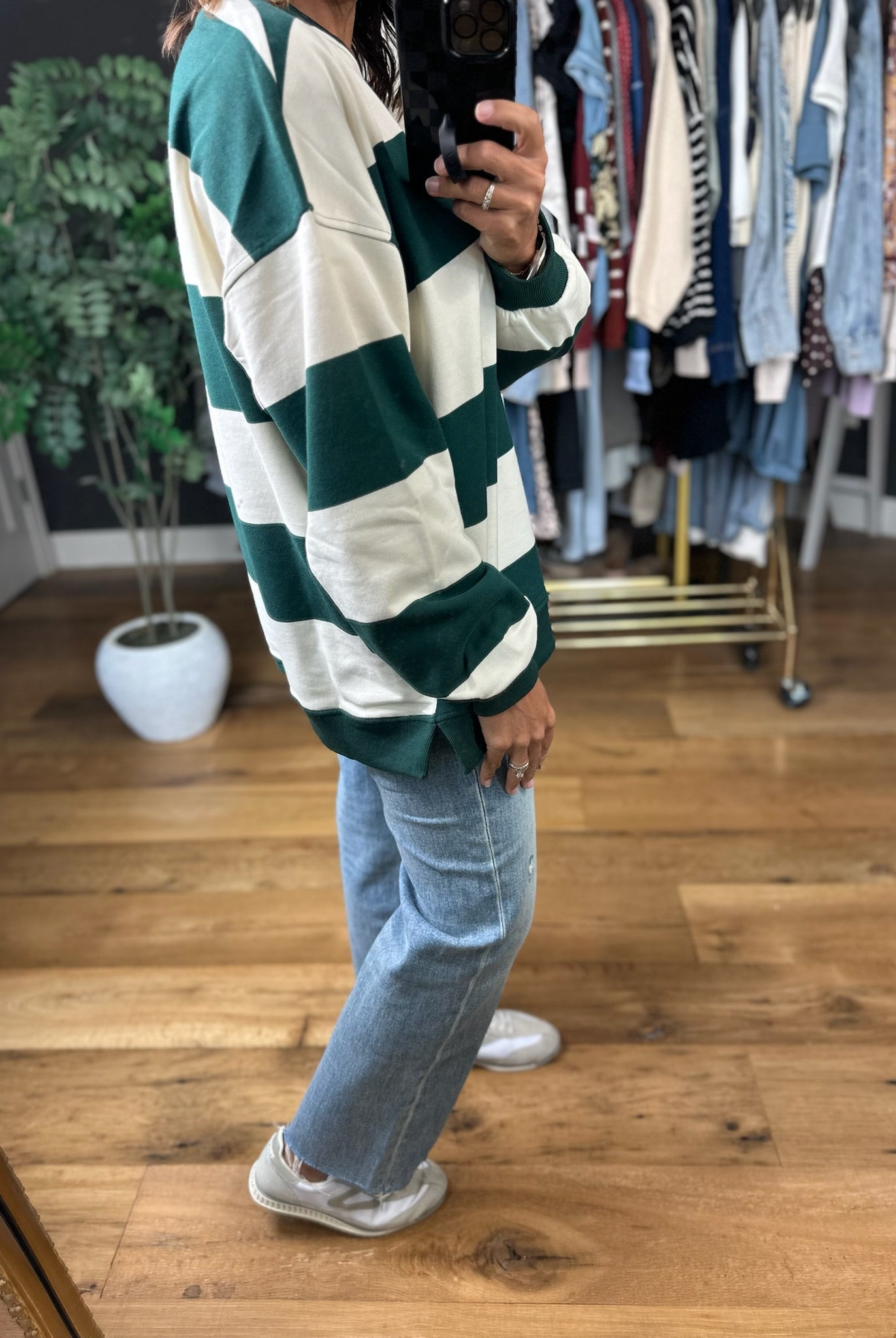 **PRE-ORDER**My Hero Oversized Wide Stripe Crewneck - Multiple colors**ETA 9/17-Sweaters-JOA-Anna Kaytes Boutique, Women's Fashion Boutique in Grinnell, Iowa