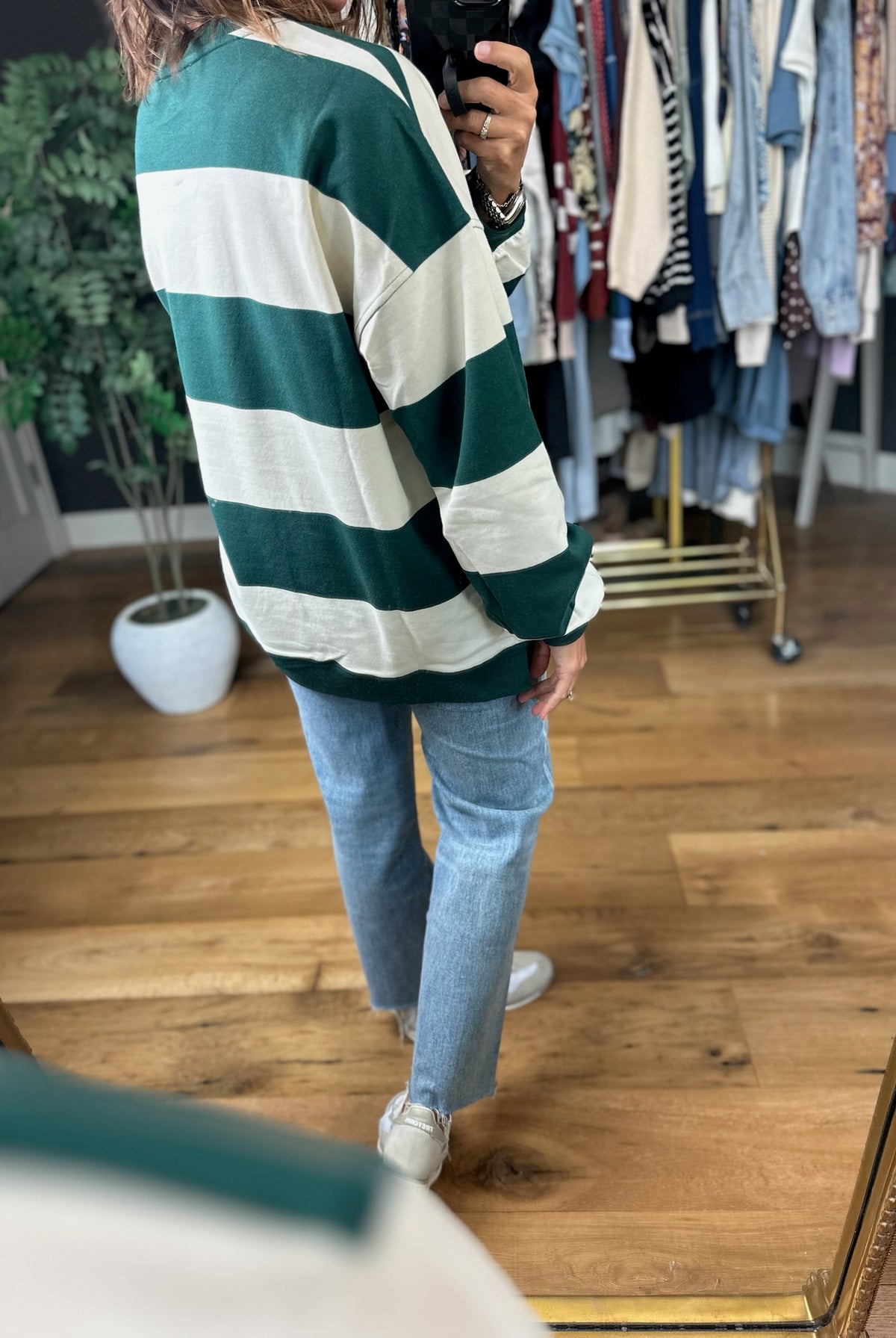 **PRE-ORDER**My Hero Oversized Wide Stripe Crewneck - Multiple colors**ETA 9/17-Sweaters-JOA-Anna Kaytes Boutique, Women's Fashion Boutique in Grinnell, Iowa