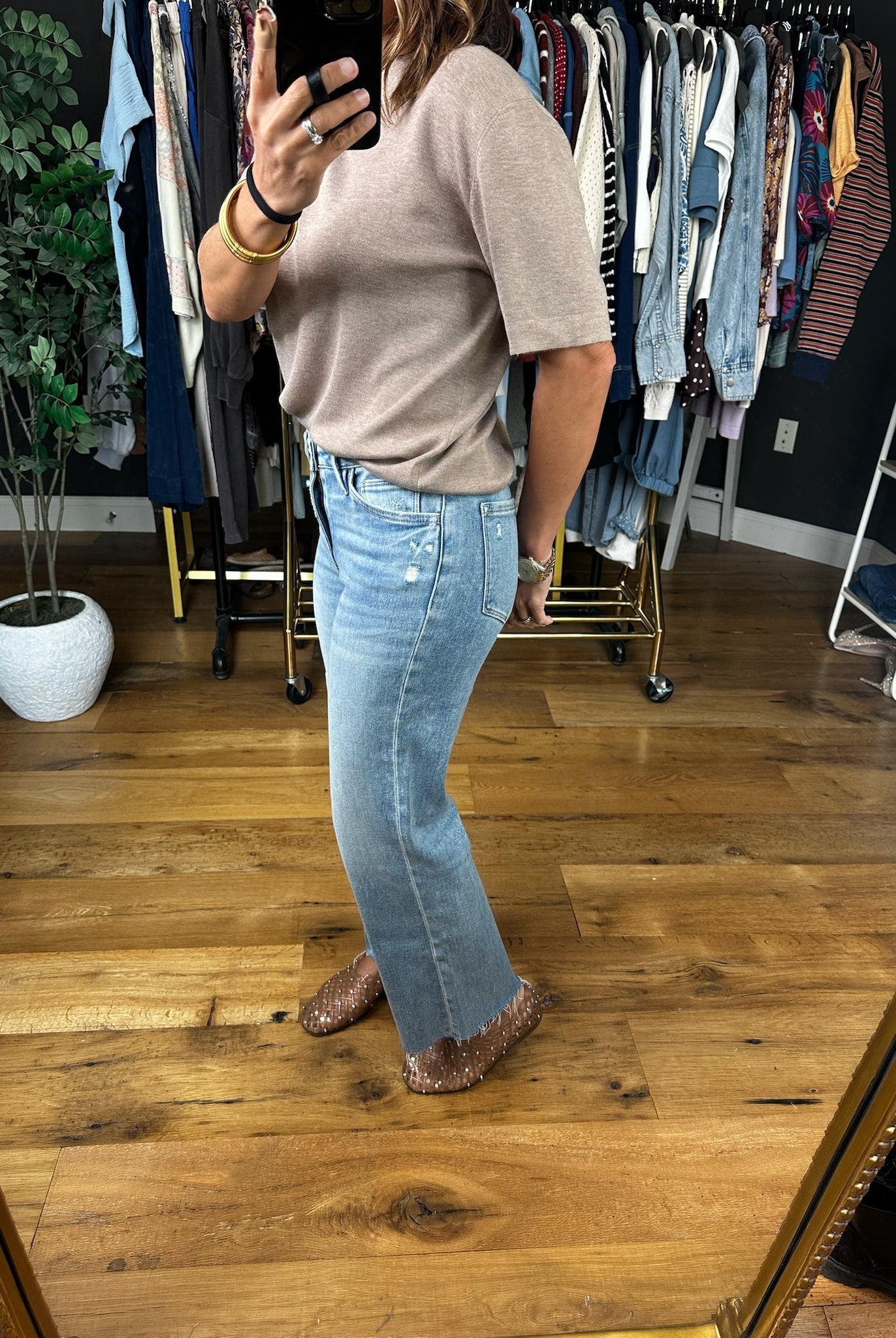 The Claudia Mid-Rise Crop Denim-Jeans-Flying Monkey-Anna Kaytes Boutique, Women's Fashion Boutique in Grinnell, Iowa
