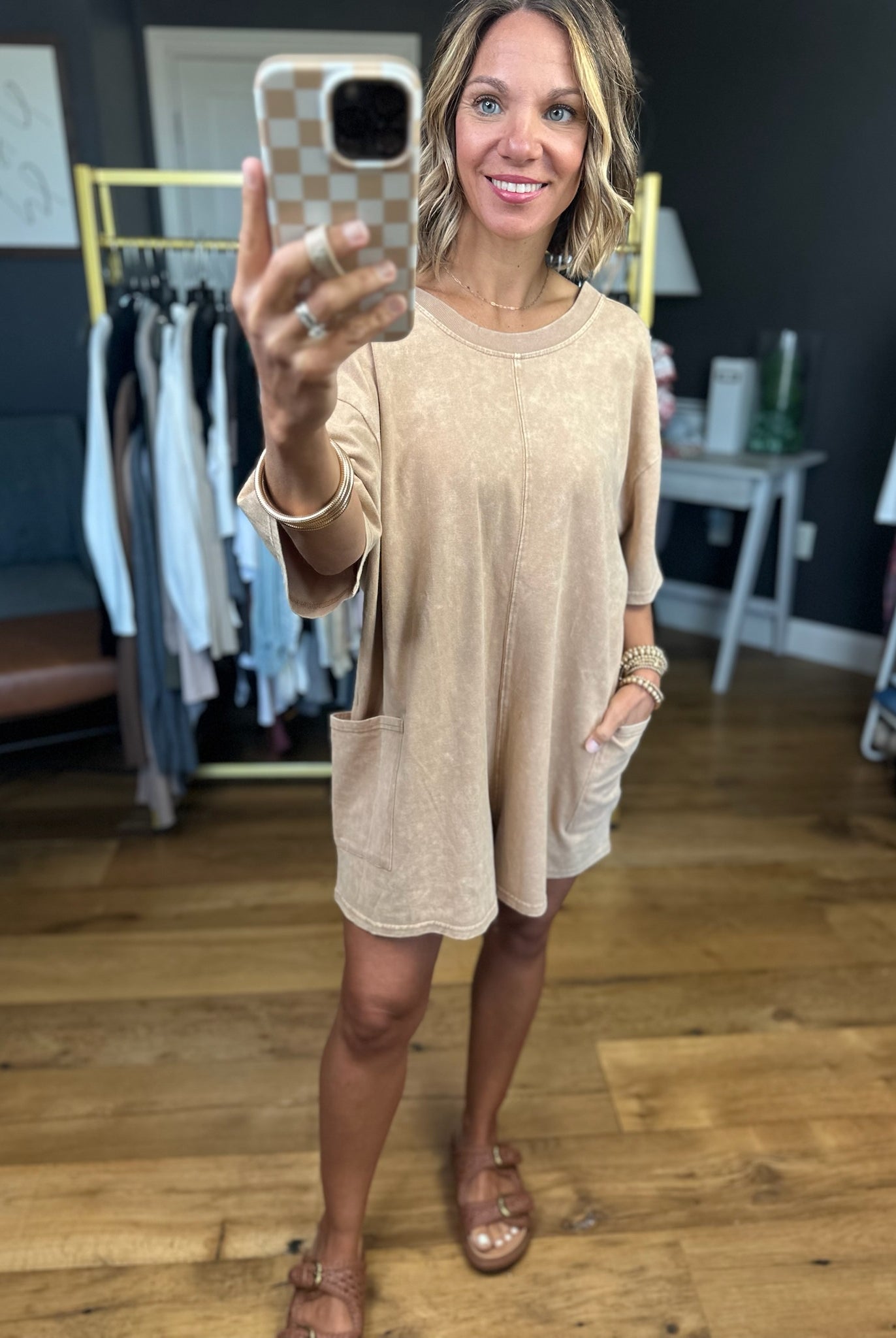 Keeping Tabs Pocket Romper - Multiple Options-Eesome-Anna Kaytes Boutique, Women's Fashion Boutique in Grinnell, Iowa