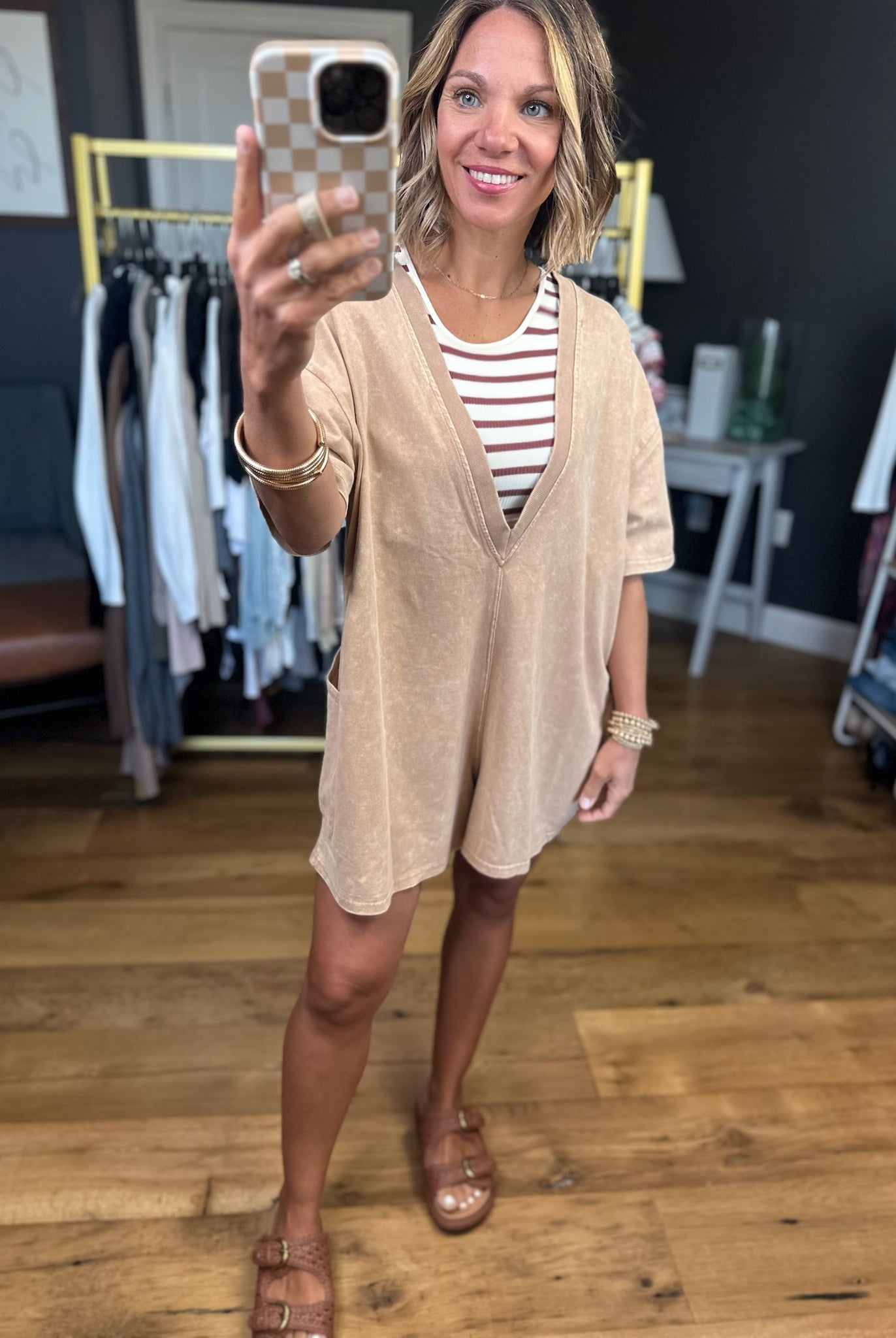 Keeping Tabs Pocket Romper - Multiple Options-Eesome-Anna Kaytes Boutique, Women's Fashion Boutique in Grinnell, Iowa