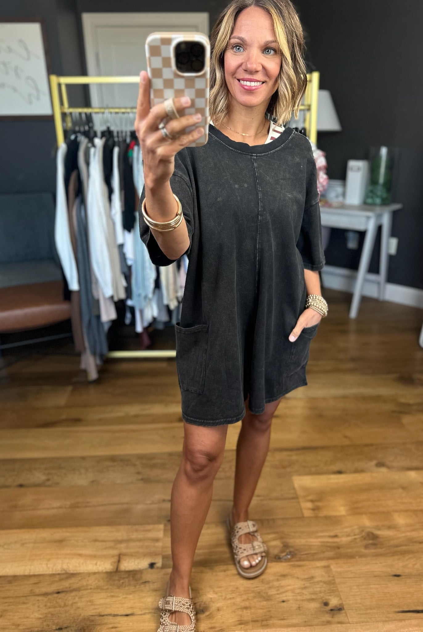 Keeping Tabs Pocket Romper - Multiple Options-Eesome-Anna Kaytes Boutique, Women's Fashion Boutique in Grinnell, Iowa