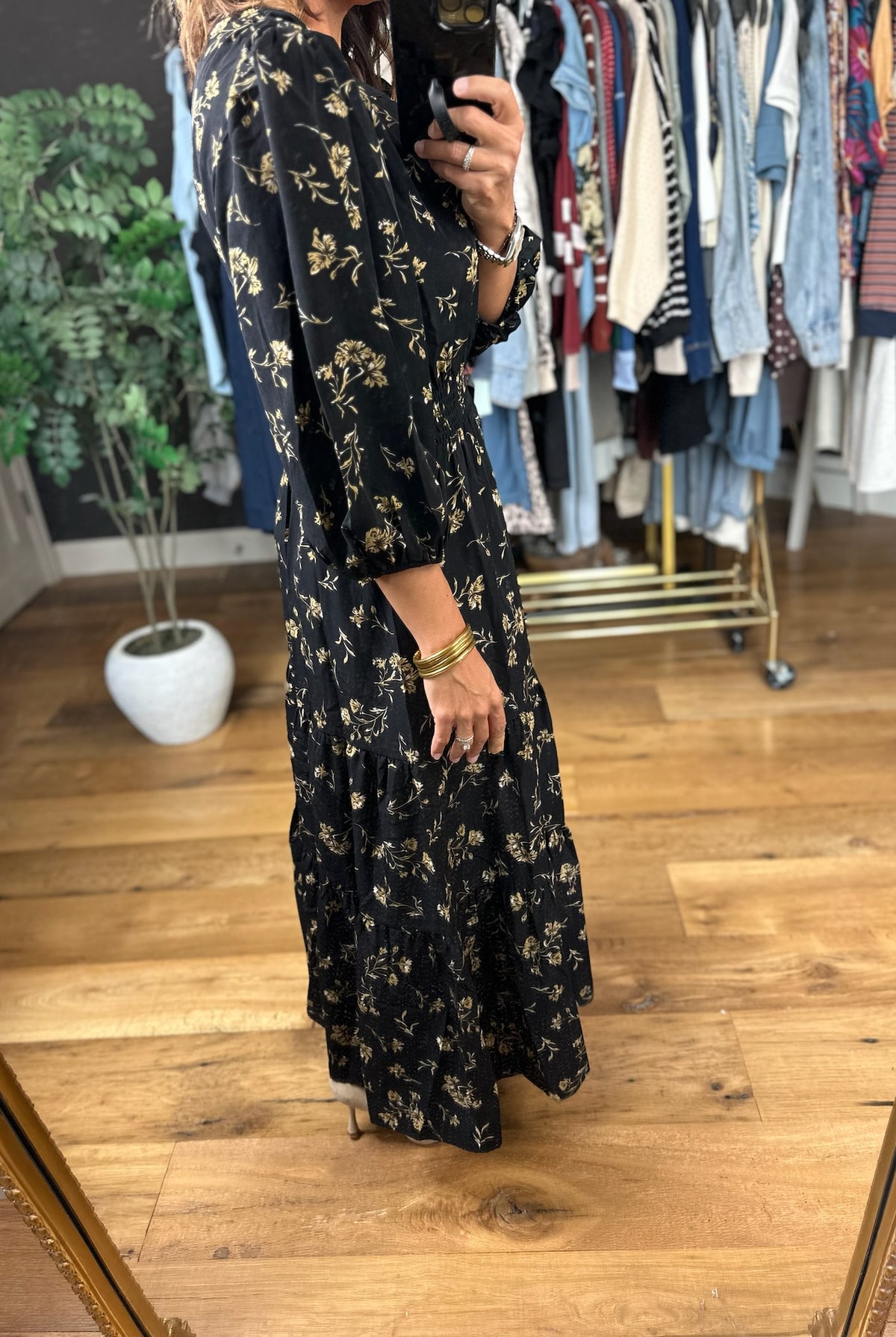 Crisp Air Floral Maxi Dress-Dresses-She & Sky-Anna Kaytes Boutique, Women's Fashion Boutique in Grinnell, Iowa