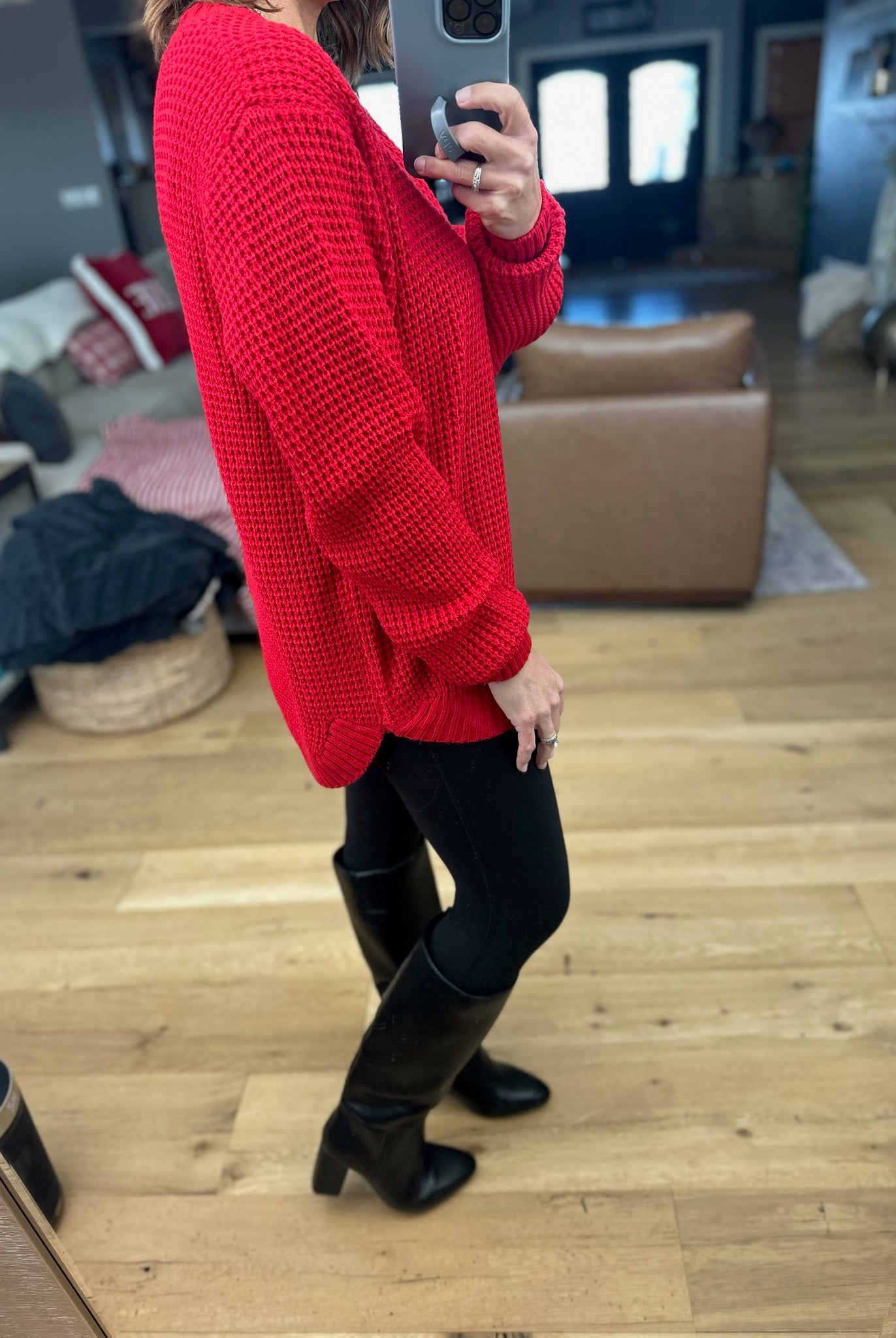 Off The Hook Classic Knit Crew Sweater-Sweaters-Zenana-Anna Kaytes Boutique, Women's Fashion Boutique in Grinnell, Iowa