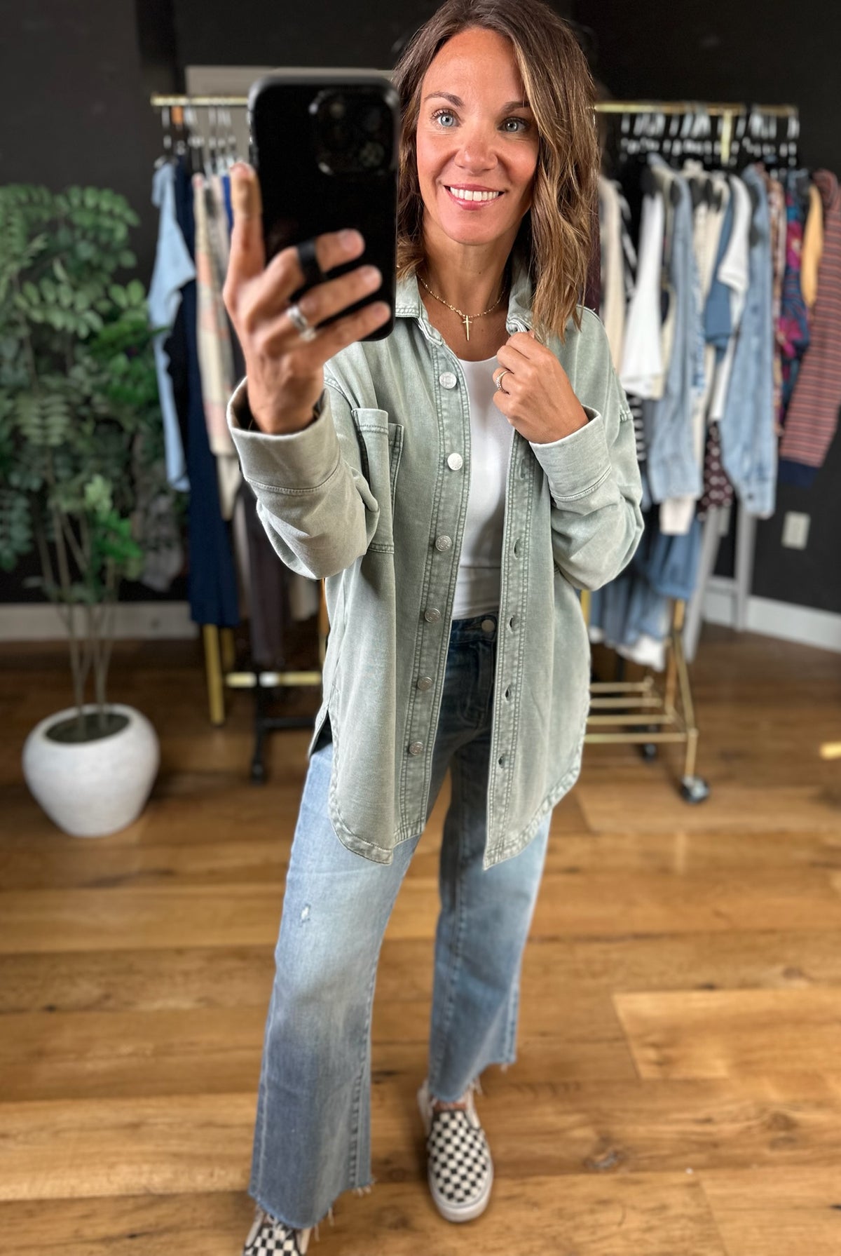 Making Perfect Sense Shacket-Sweaters-Be Cool-Anna Kaytes Boutique, Women's Fashion Boutique in Grinnell, Iowa