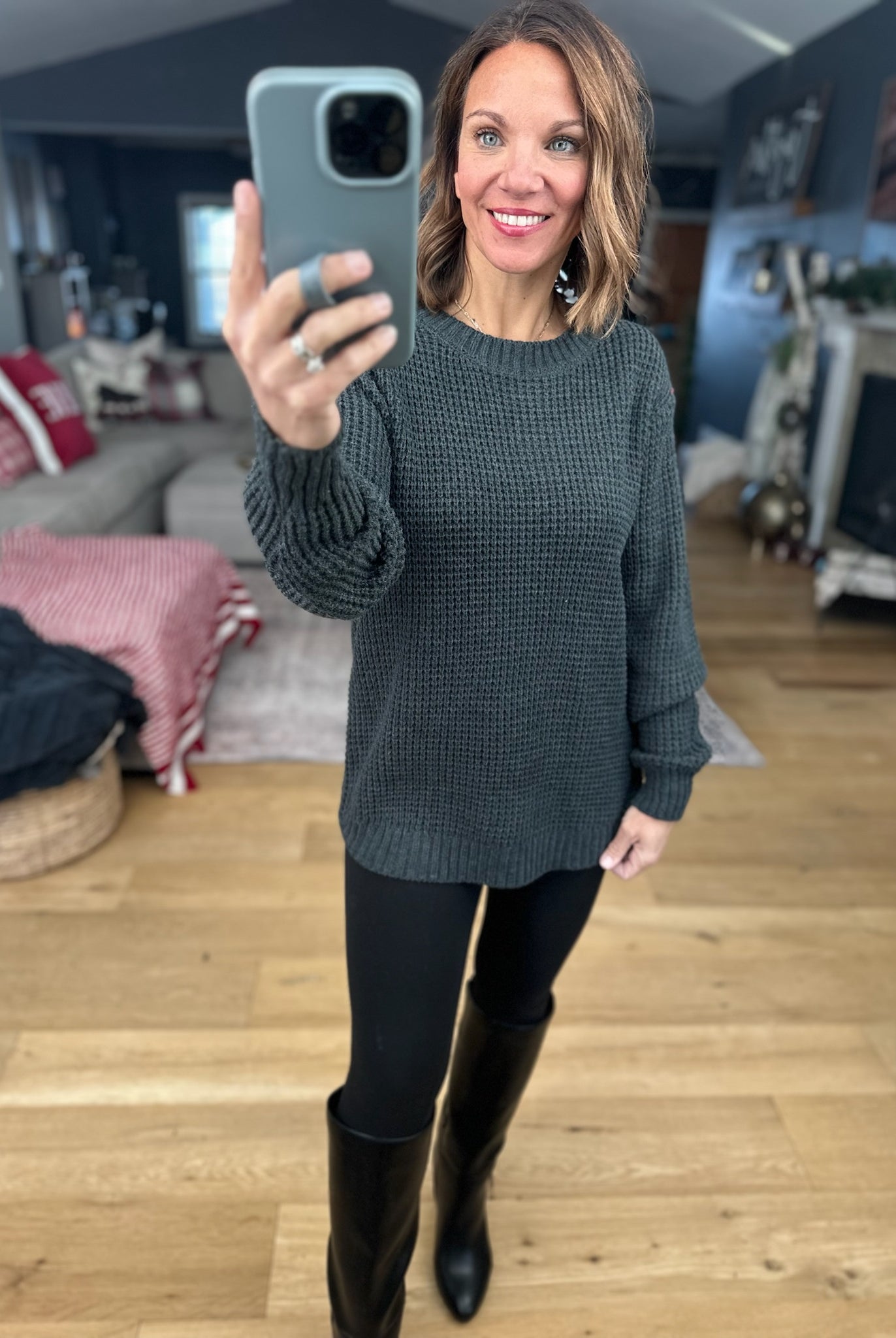 Off The Hook Classic Knit Crew Sweater-Sweaters-Zenana-Anna Kaytes Boutique, Women's Fashion Boutique in Grinnell, Iowa