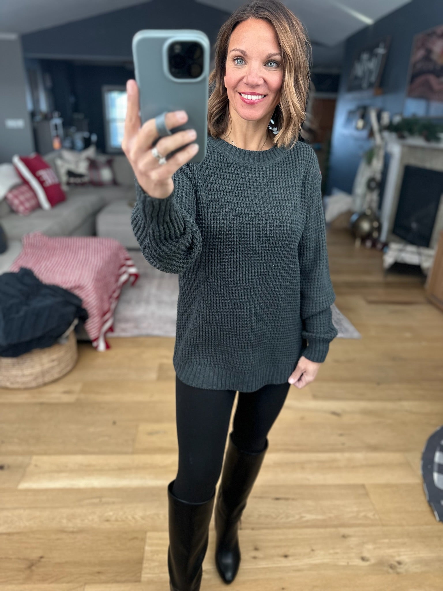 Off The Hook Classic Knit Crew Sweater-Sweaters-Zenana-Anna Kaytes Boutique, Women's Fashion Boutique in Grinnell, Iowa